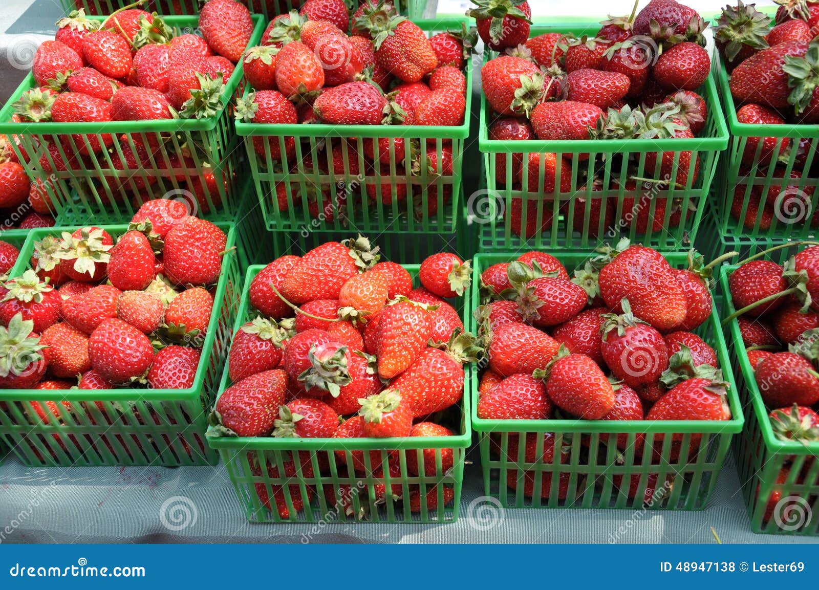 Fresh strawberries stock photo. Image of delicious, bazaar 48947138