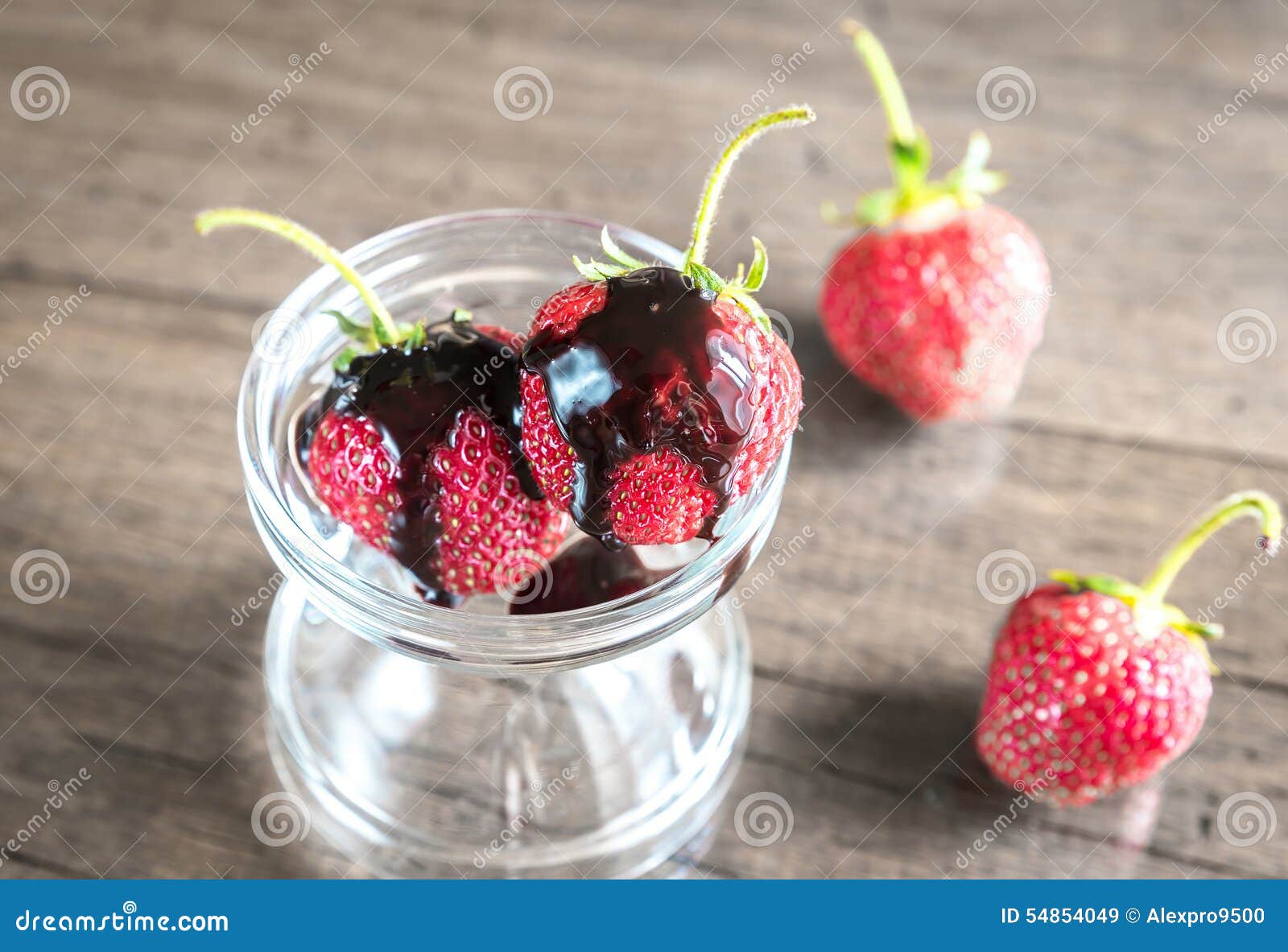 Fresh Strawberries with Chocolate Topping Stock Image Image of sauce