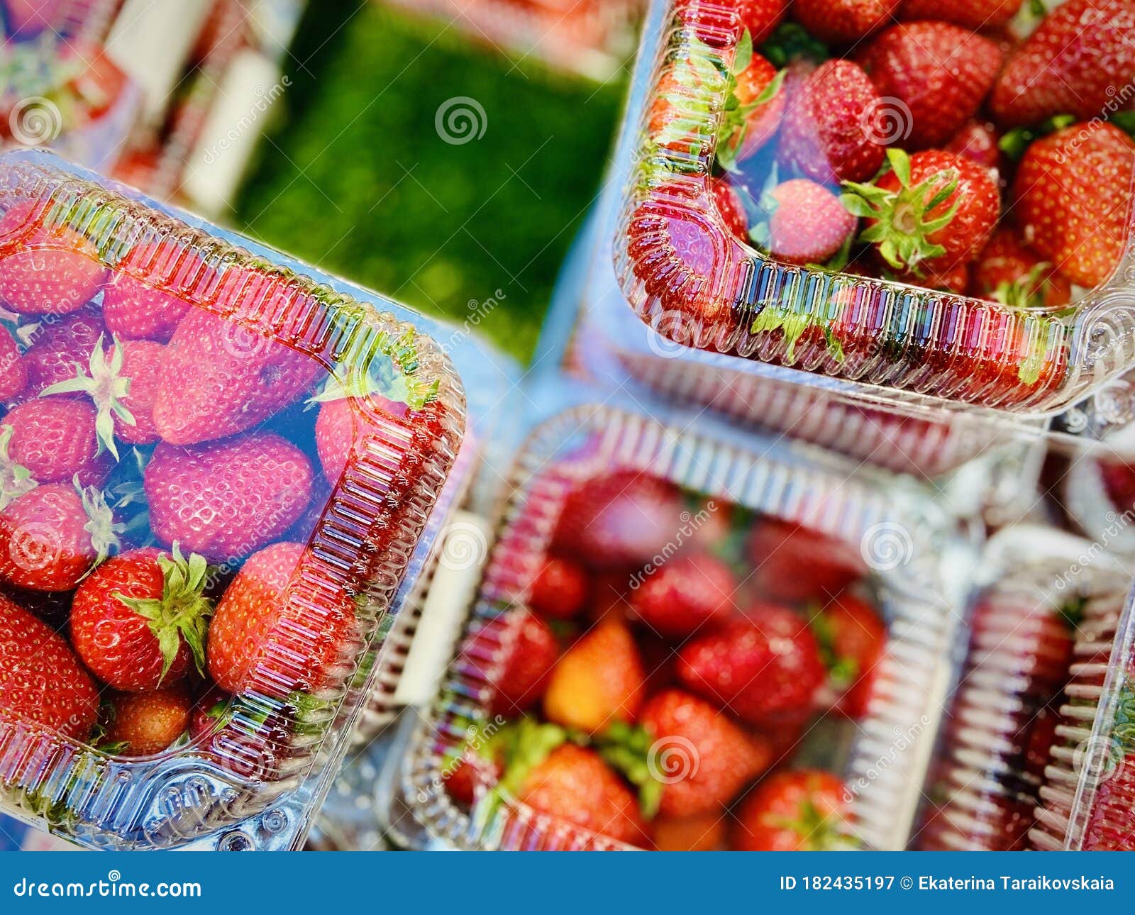 Fresh Strawberries and Other Berries in the Package. Mobile Photo Stock ...