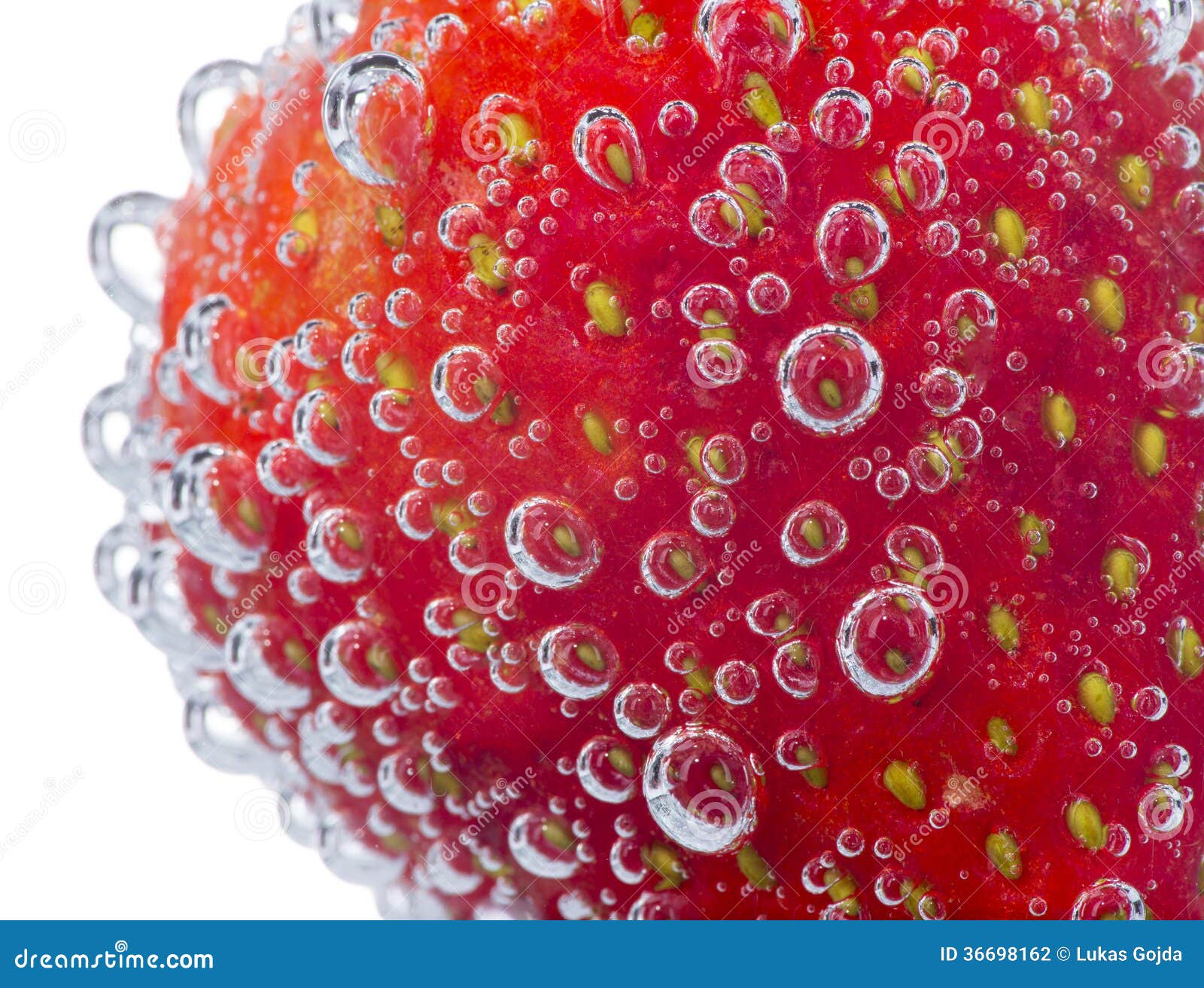 Fresh Strawberry with Bubbles Stock Photo Image of nature, strawberry