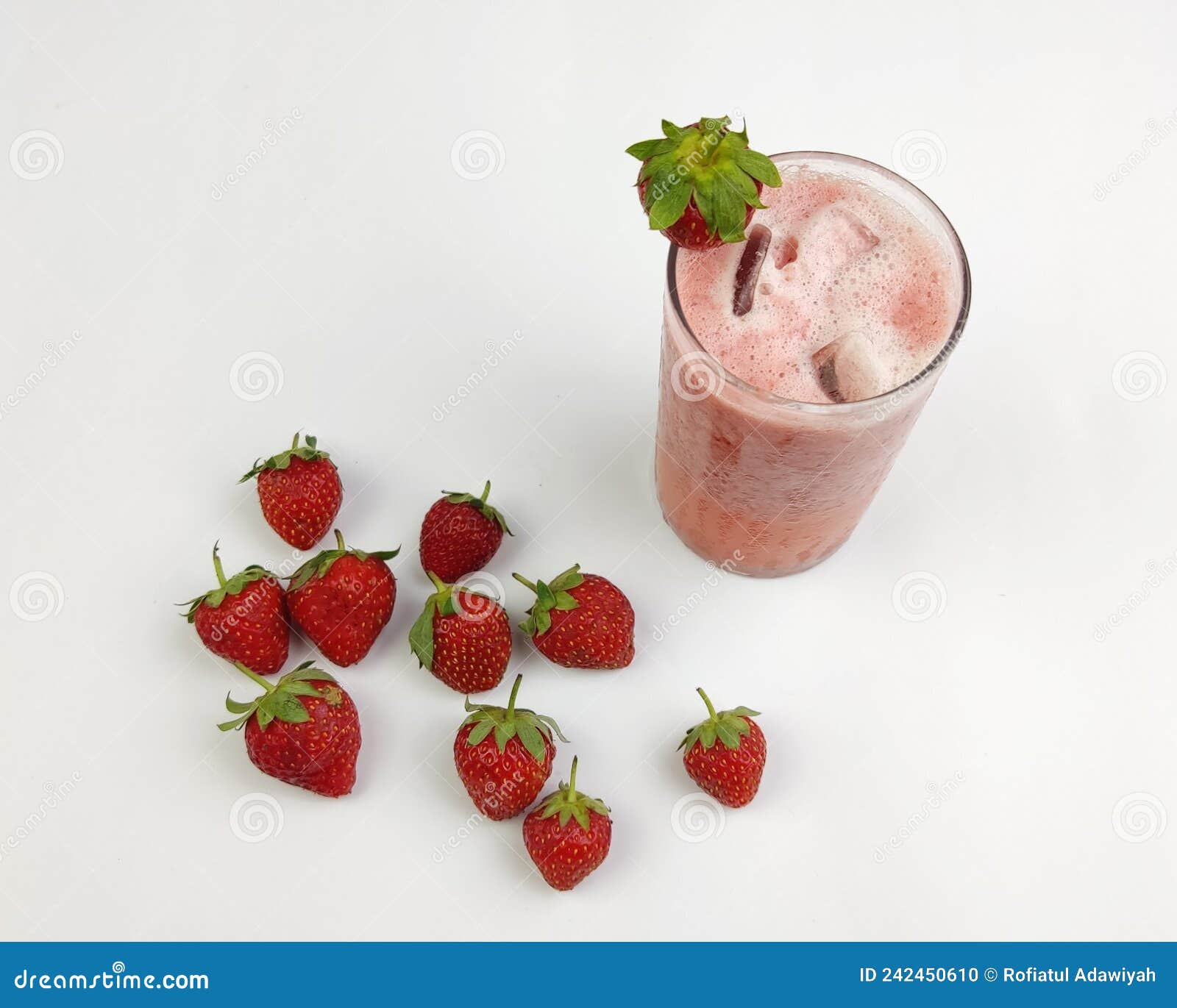 Fresh Strawberry Juice with Milk Stock Photo Image of vegetable