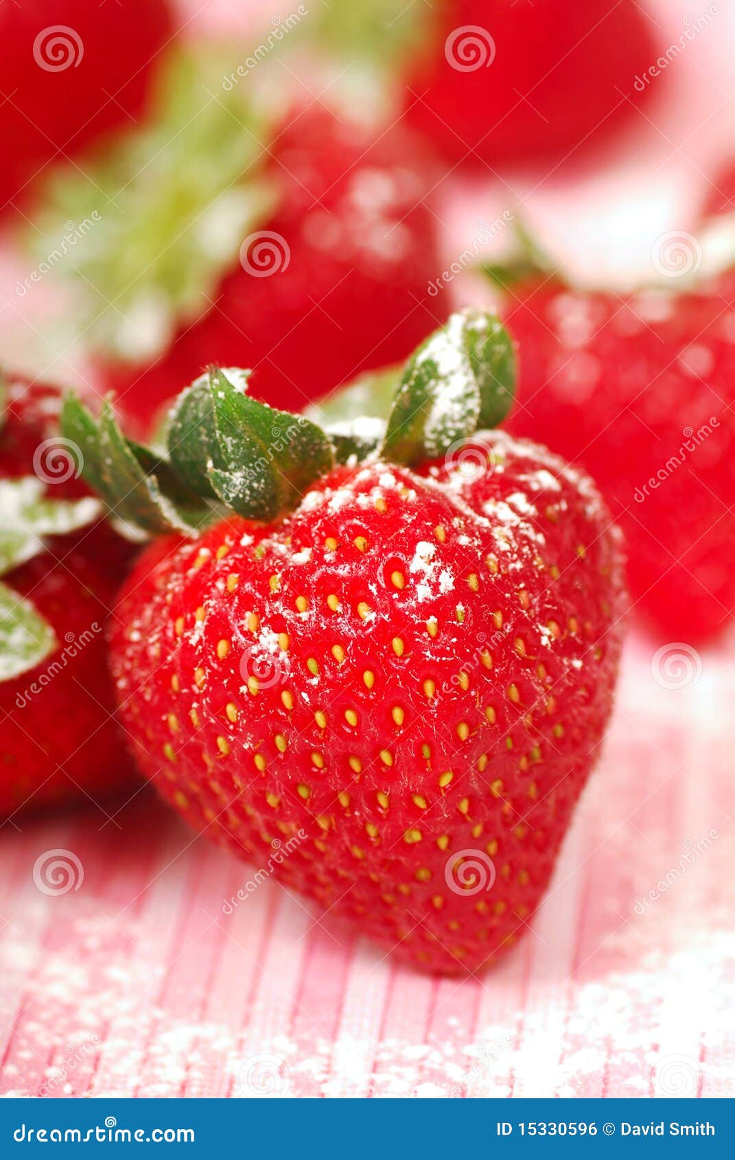 Fresh Strawberry with Powdered Sugar Stock Photo Image of berry