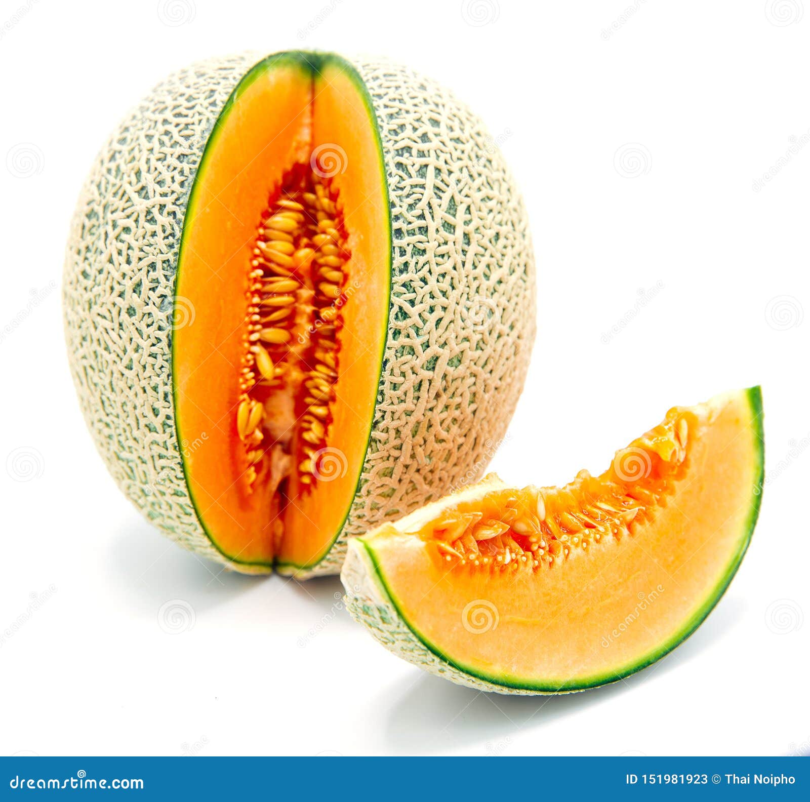 Fresh sweet orange melon stock image. Image of circle 151981923