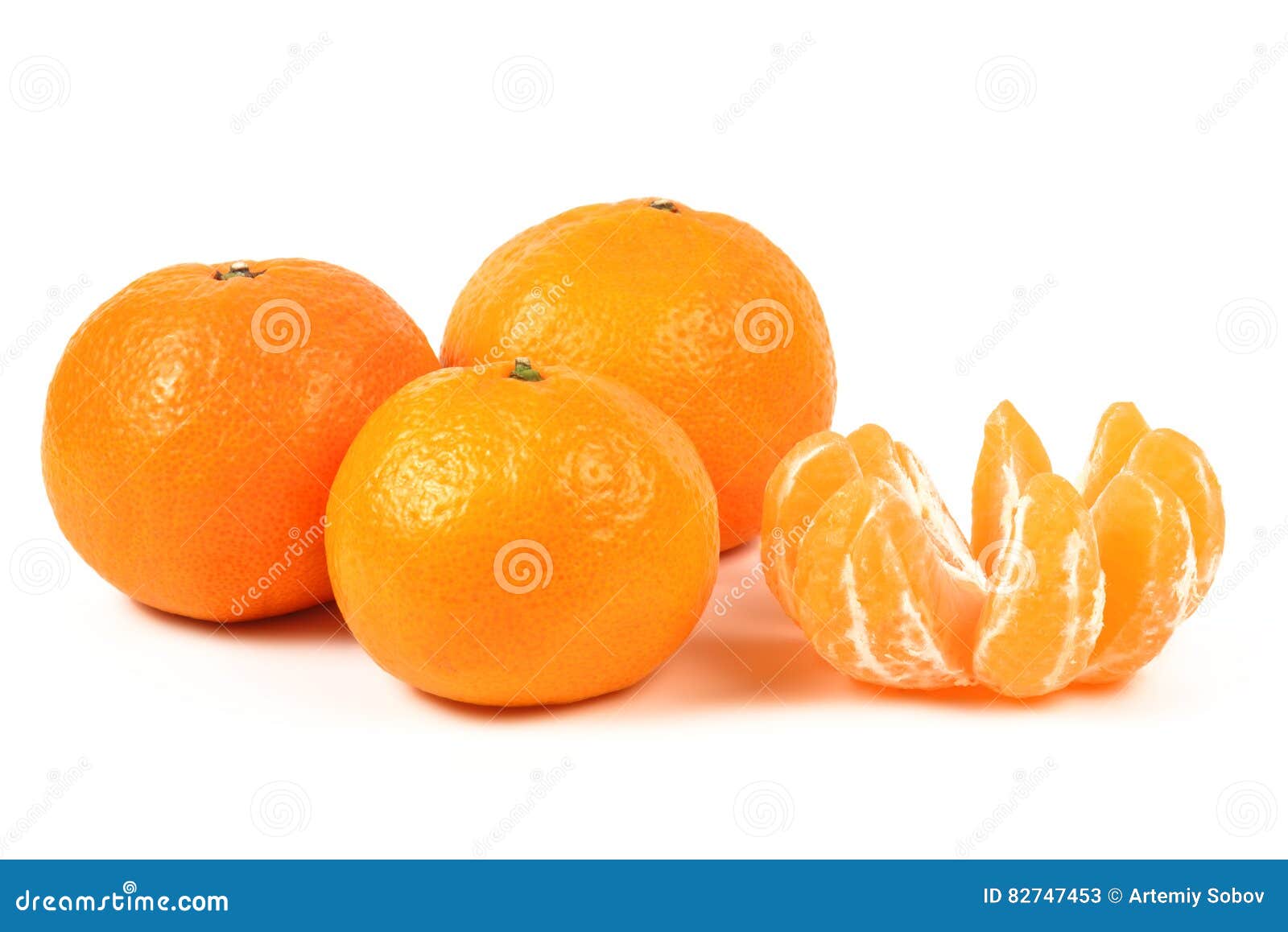 Fresh Tangerine Isolated On A White Background Stock Image Image Of