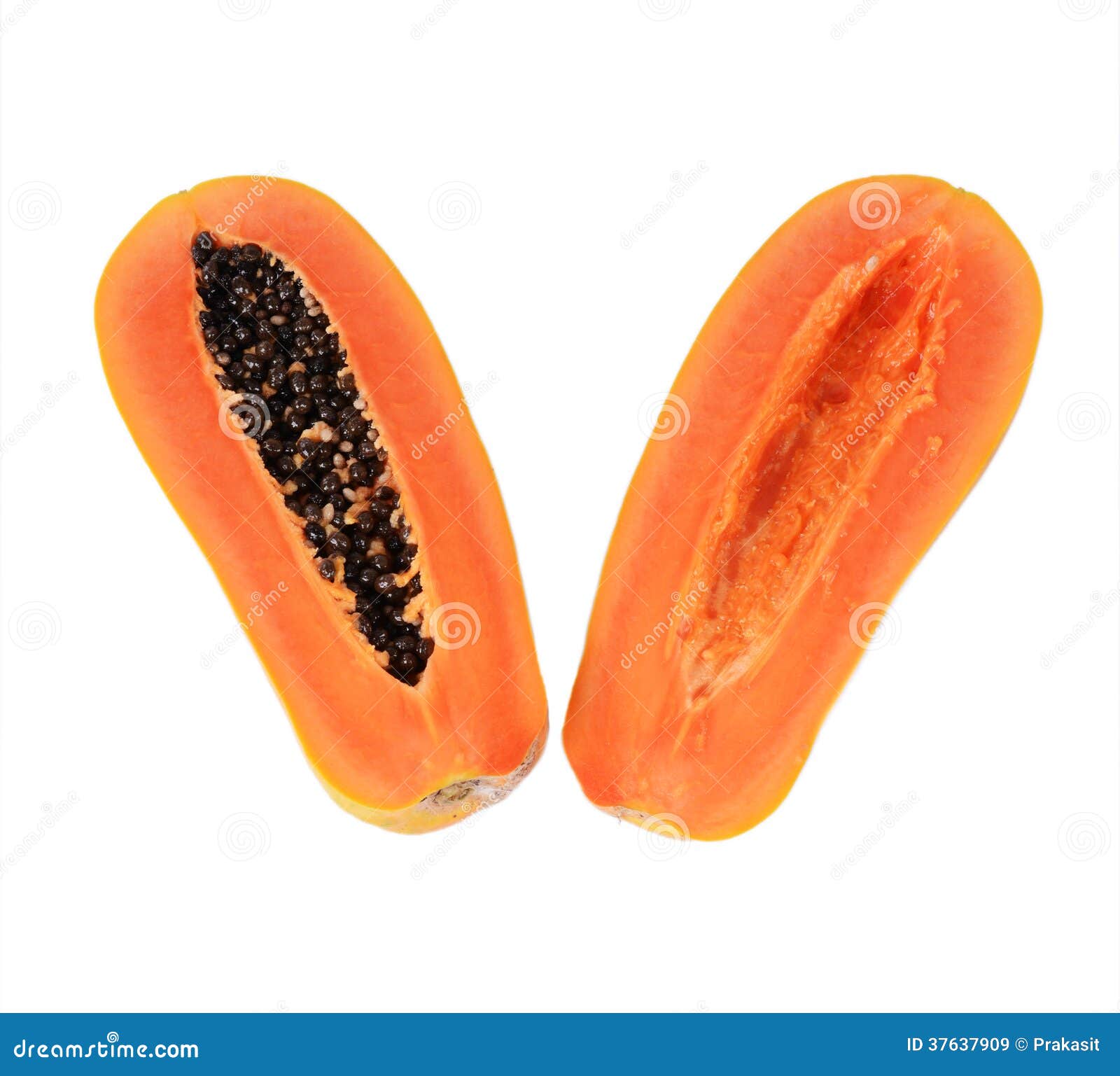 Fresh and Tasty Papaya Isolated Stock Image Image of appetizing