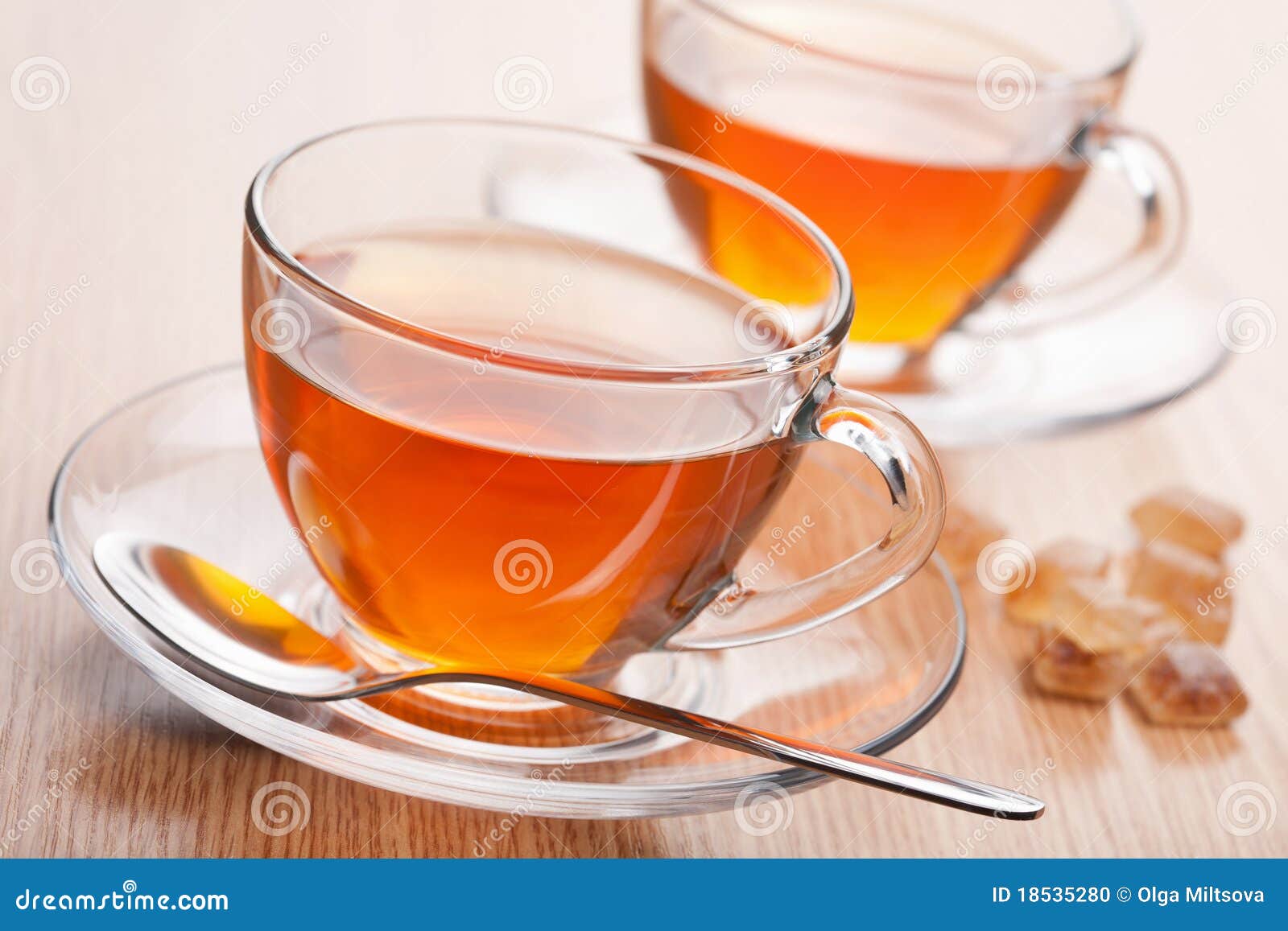 Fresh tea and cane sugar stock photo. Image of healthy 18535280