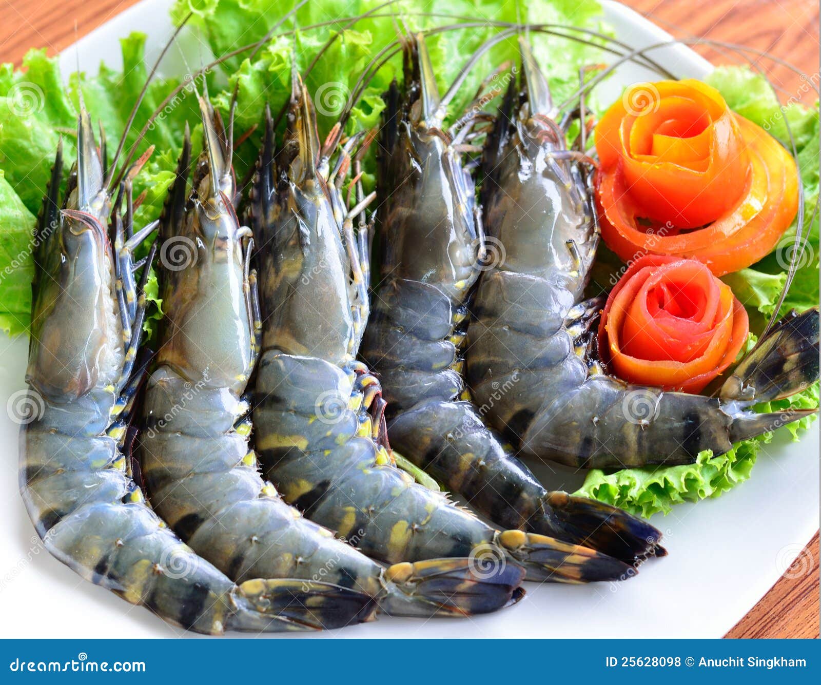 Fresh tiger shrimps stock photo. Image of thai, tiger 25628098