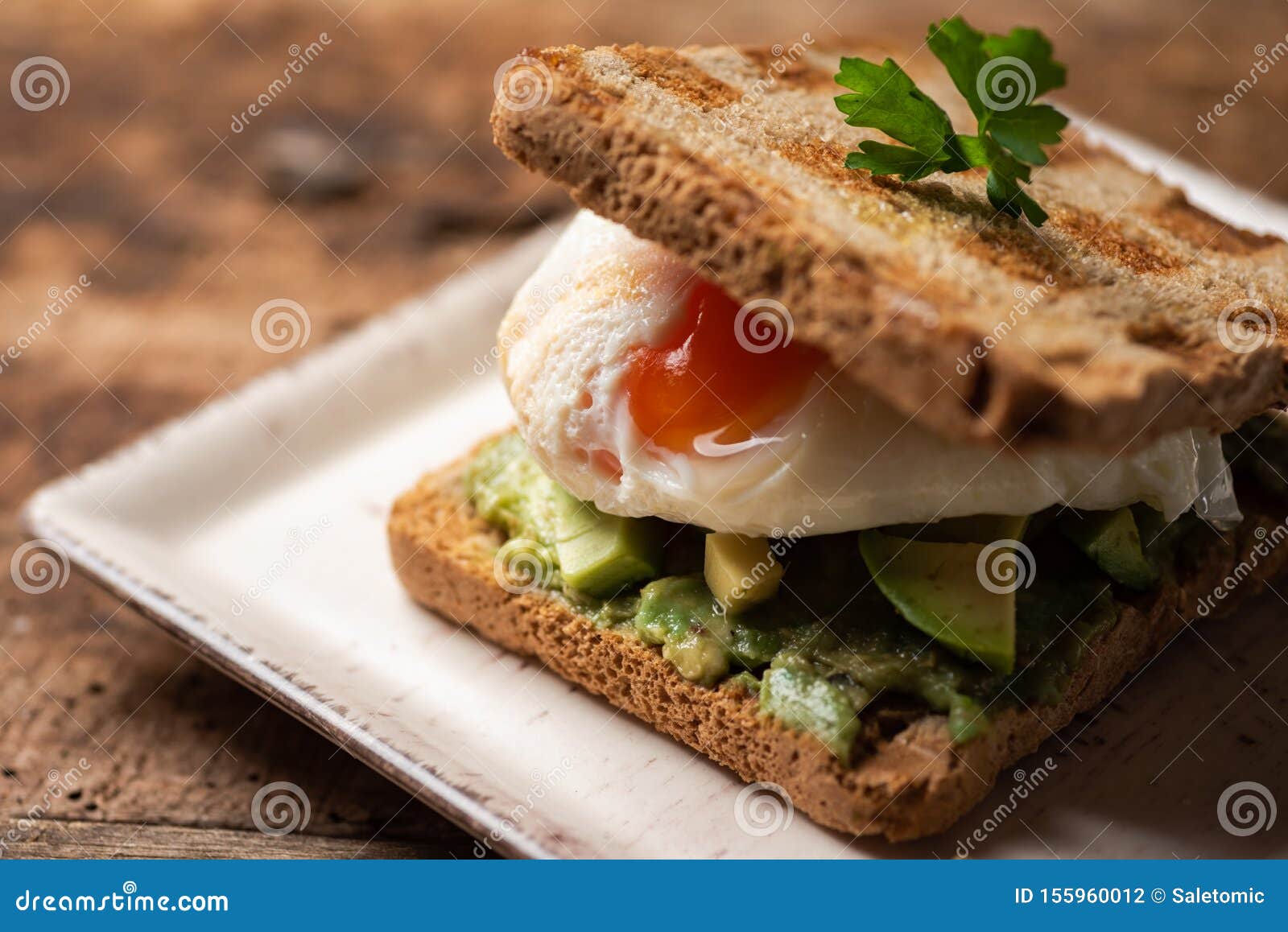 Toast Sandwich with Fried Egg Stock Photo Image of breakfast, cuisine