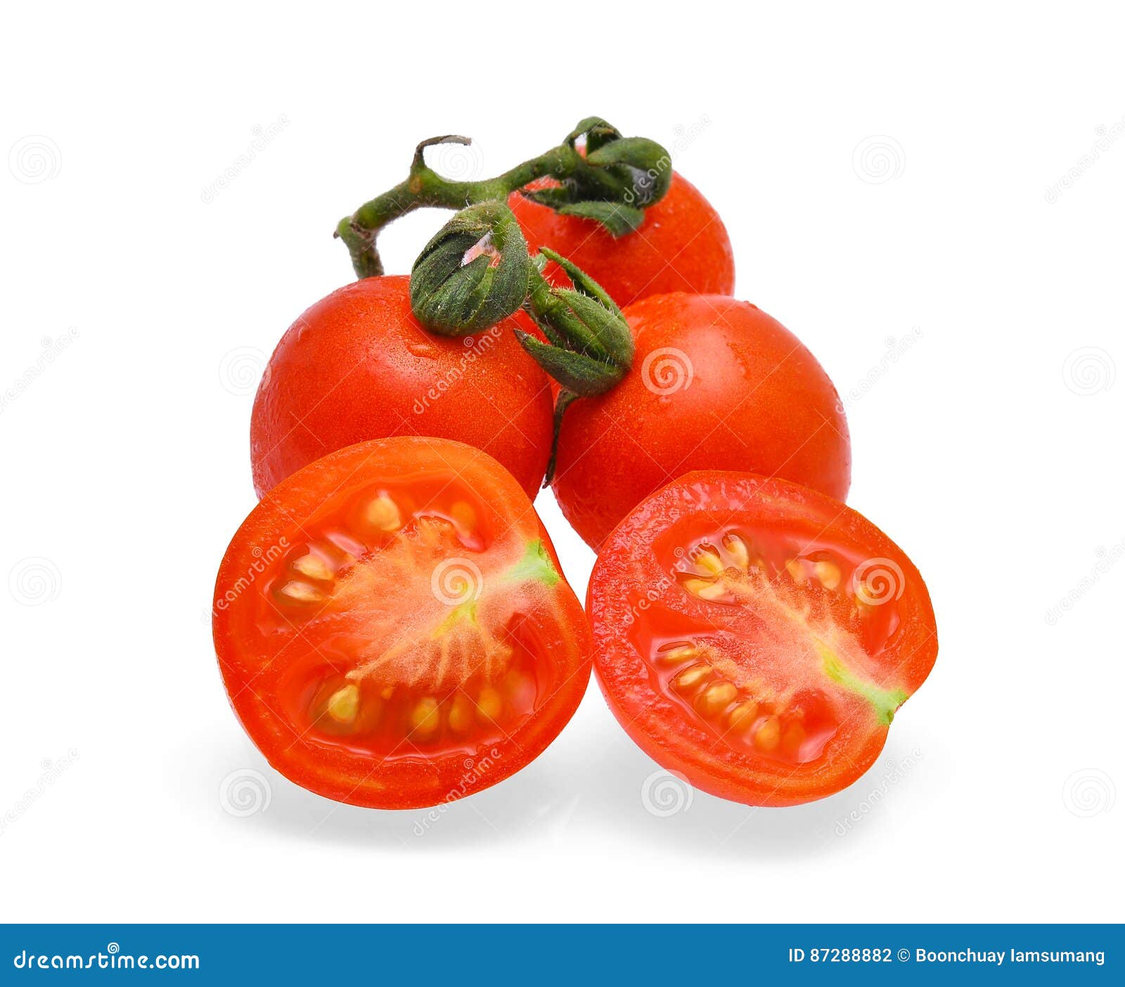 fresh tomato  on whtie