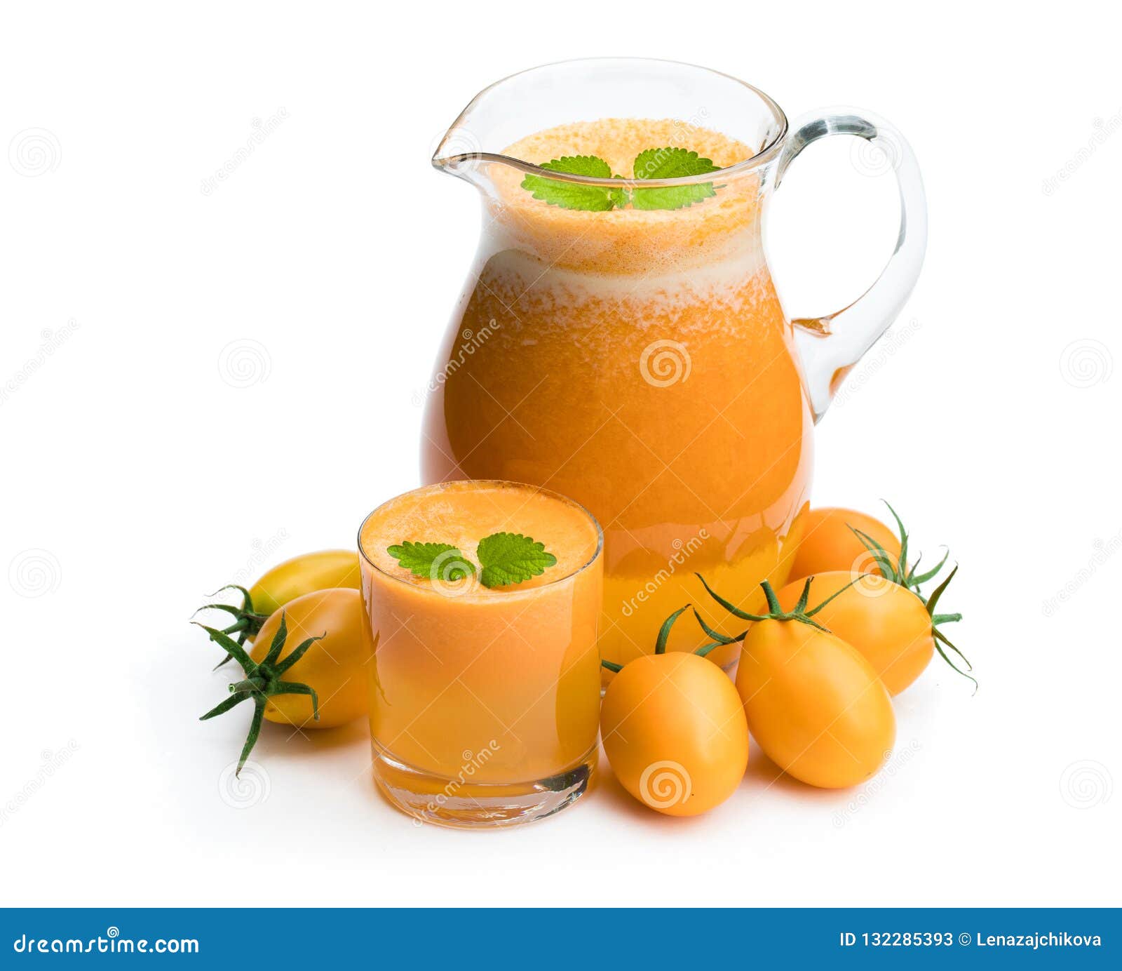 Fresh Tomato Juice Made From The Golden Yellow Tomatoes In Jar I Stock Image Image Of Ripe White 132285393