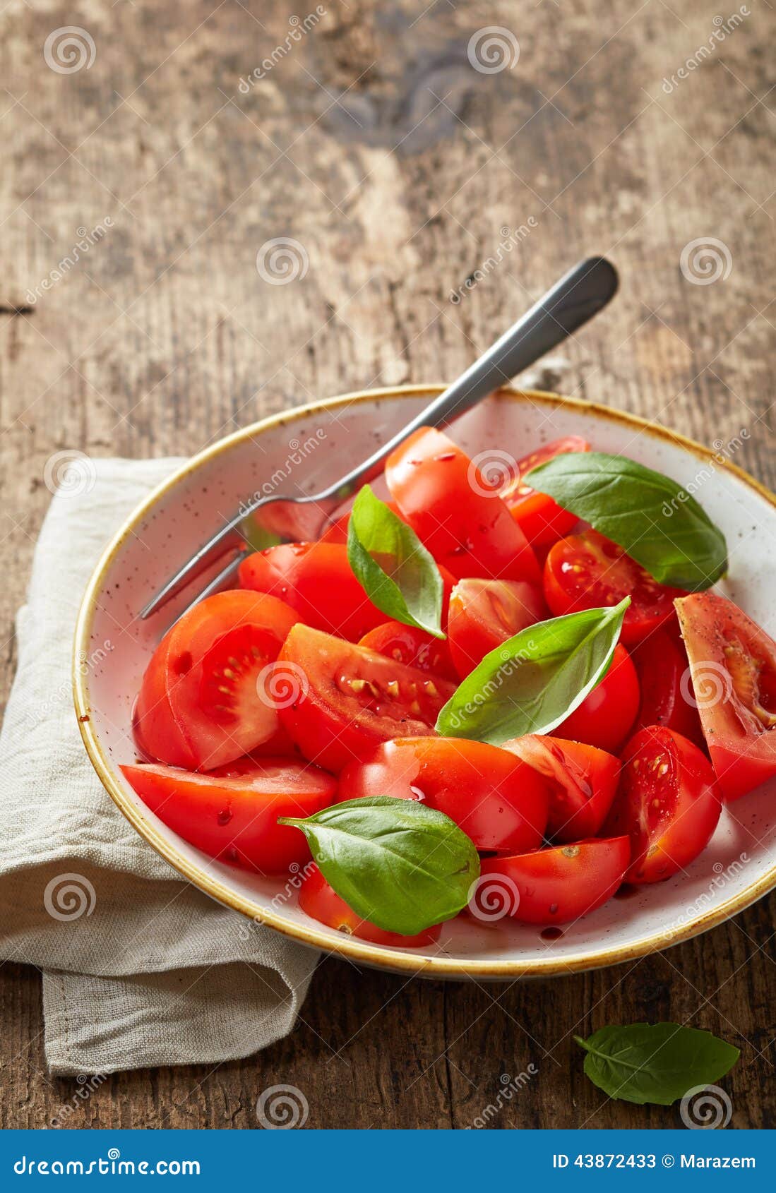 Fresh tomato salad stock image. Image of roaring25, fresh - 43872433