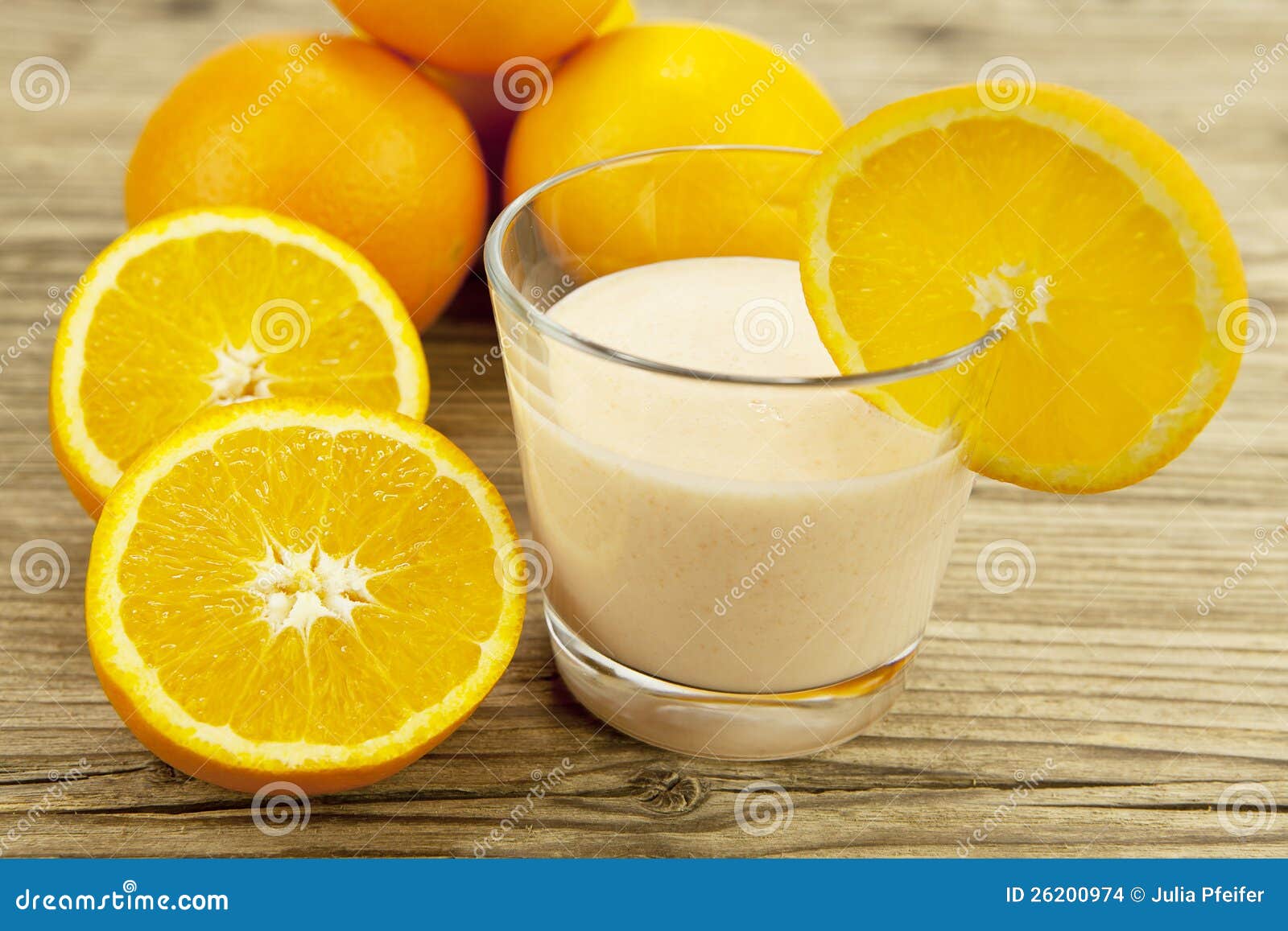 Fresh Tropical Orange Yoghurt Shake Dessert Stock Photo Image of