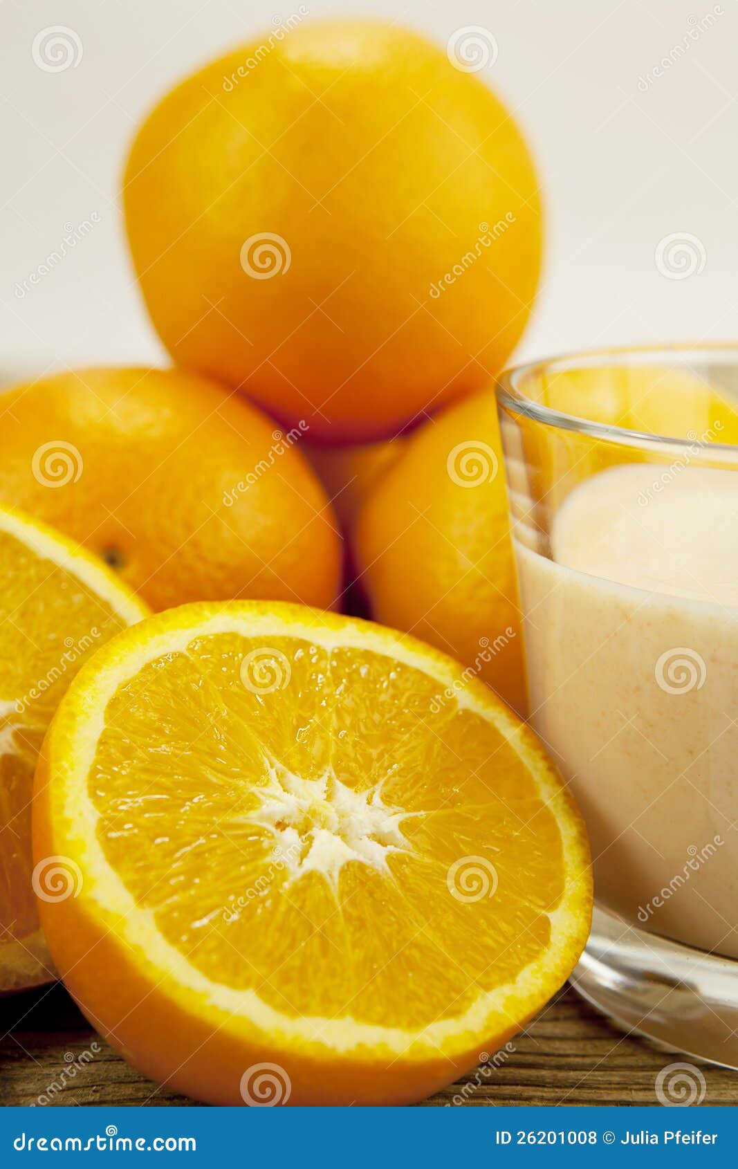 Fresh Tropical Orange Yoghurt Shake Dessert Stock Photo Image of