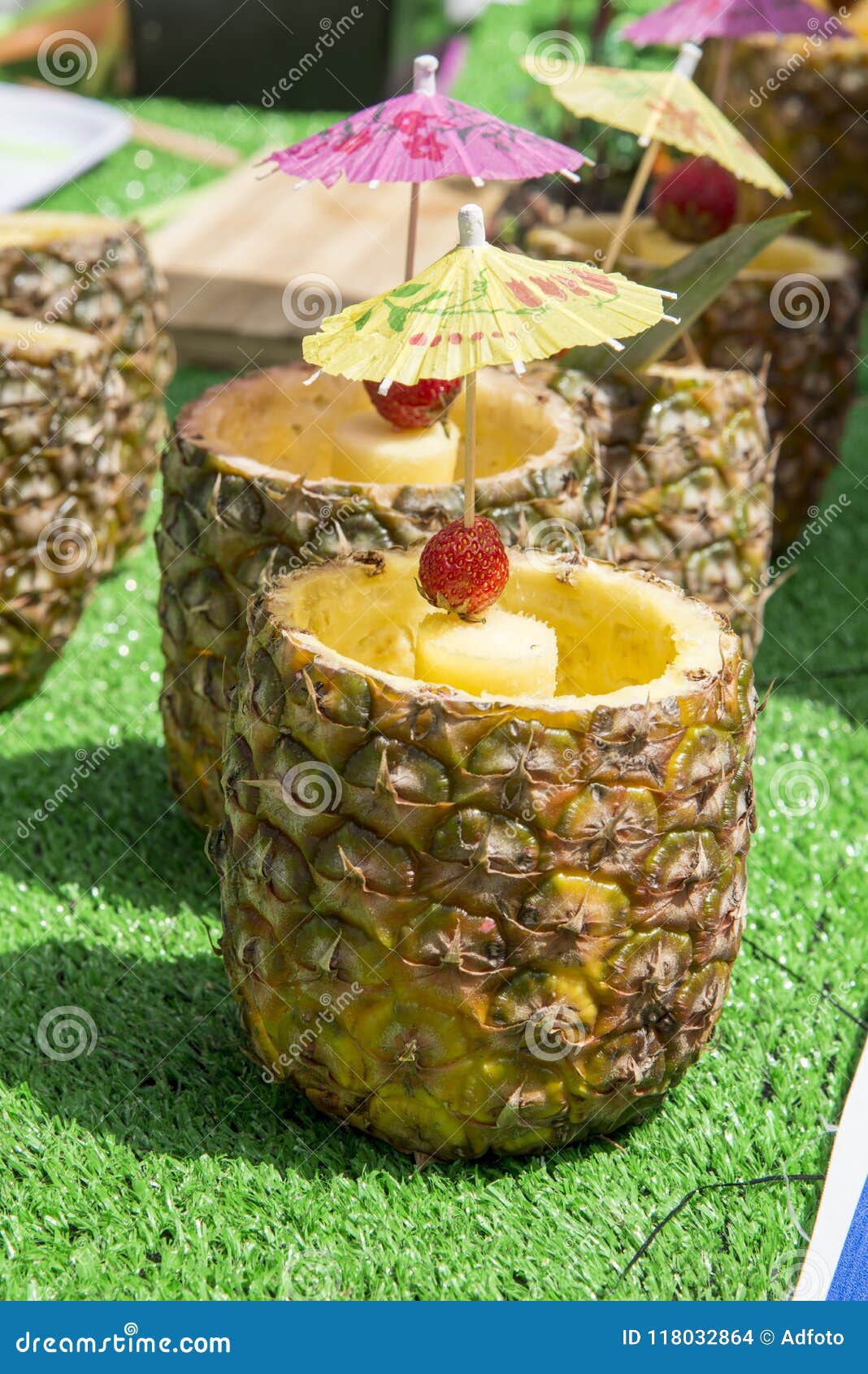 Fresh Tropical Pina Colada Cocktail Served in a Pineapple Stock Photo -  Image of organic, ingredients: 118032864