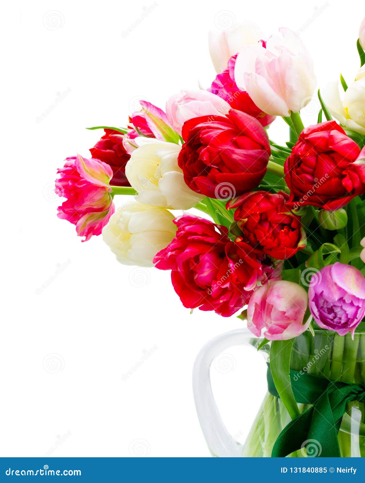 Fresh tulips flowers stock image. Image of decoration - 131840885