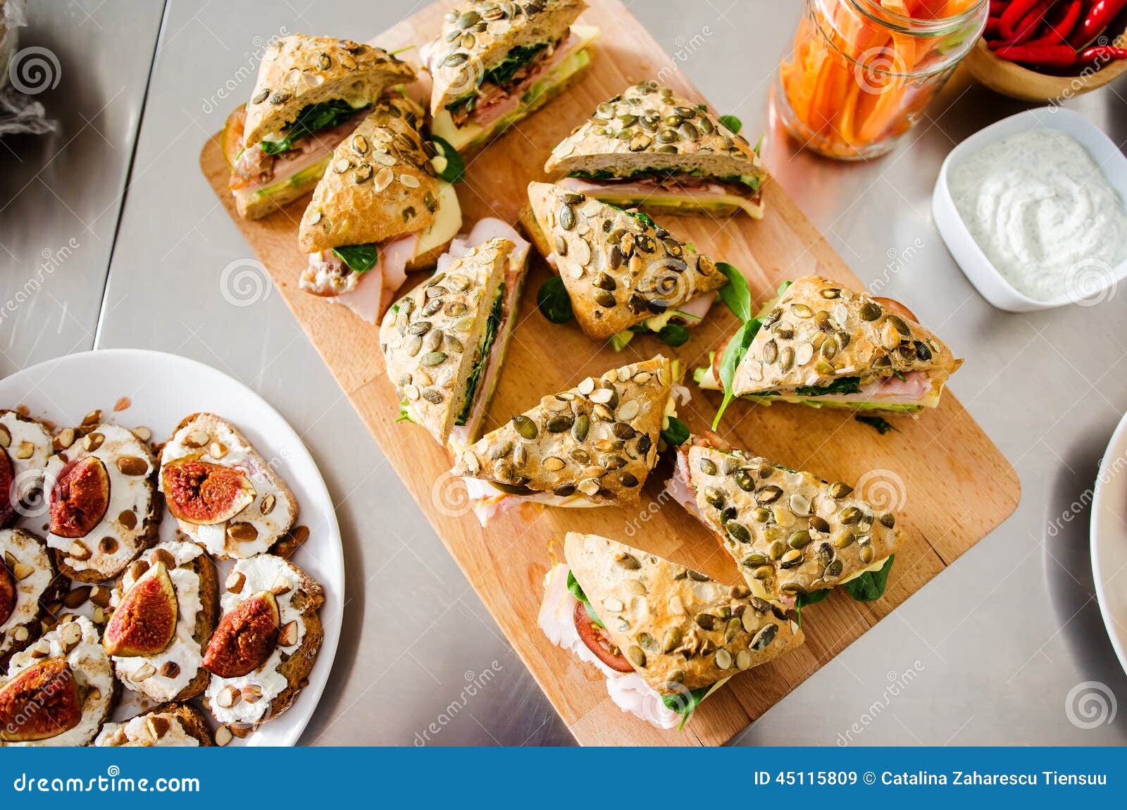 Fresh Turkey Ham and Avocado Sandwich Stock Image Image of delicious