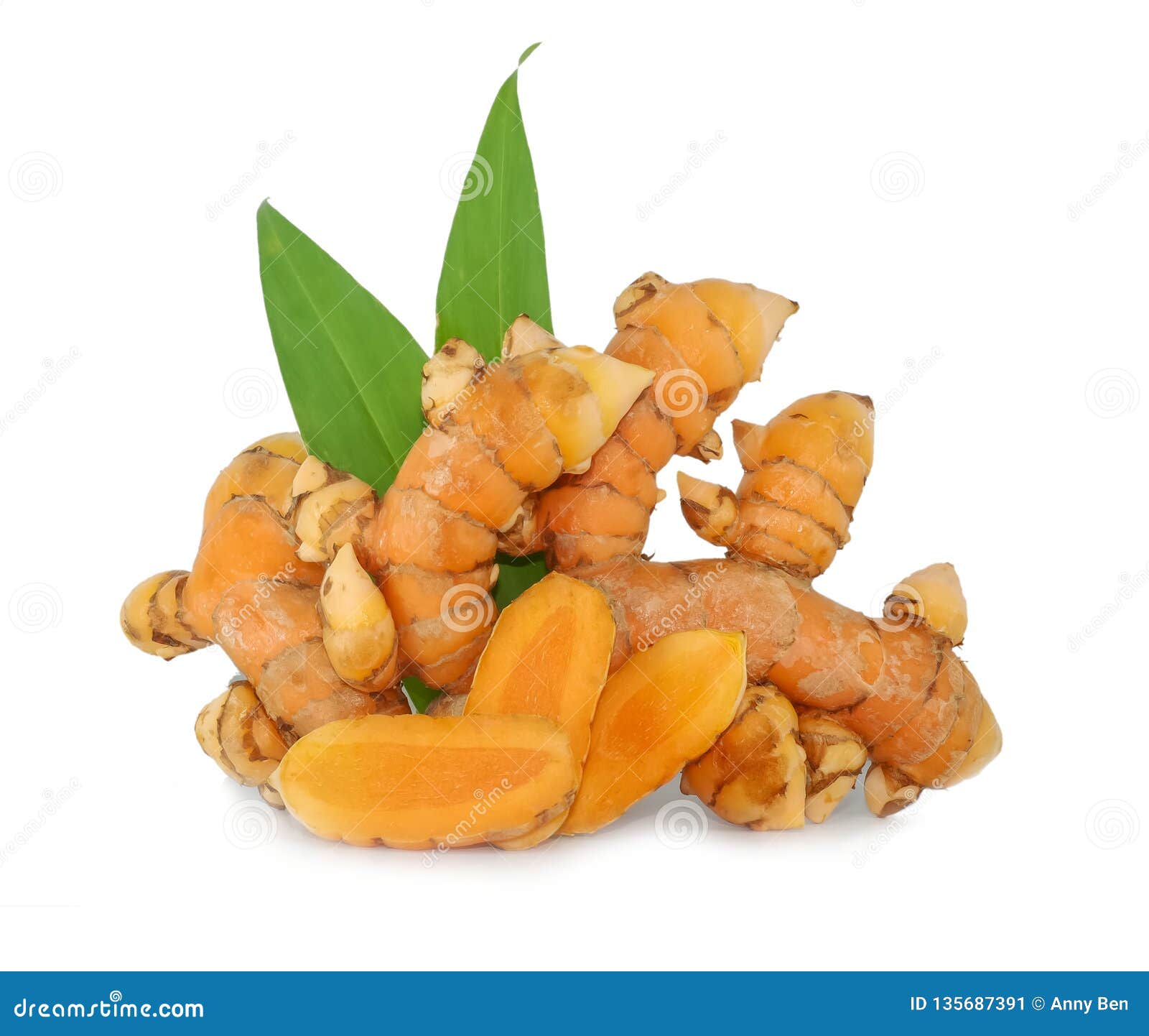 Fresh Turmeric Root Isolated on White Stock Image Image of closeup