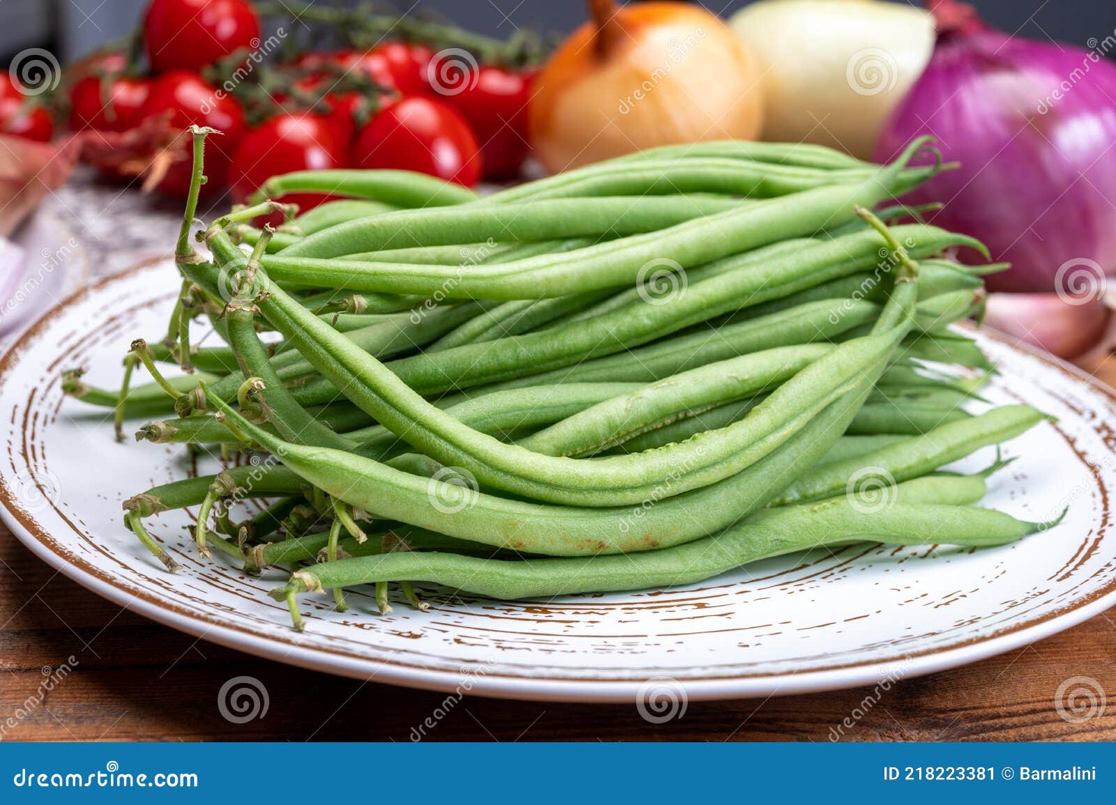 Fresh Uncooked Green Beans Haricot Verts Legumes Stock Image - Image of ...