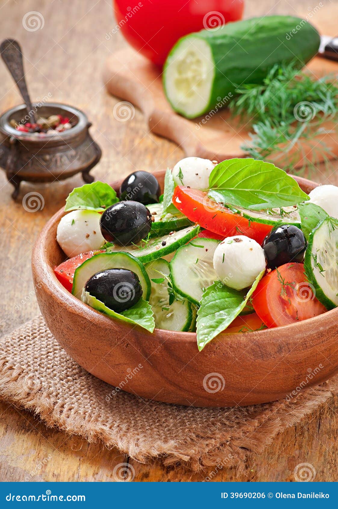 Fresh Vegetable Greek Salad Stock Photo Image of lunch, appetizing