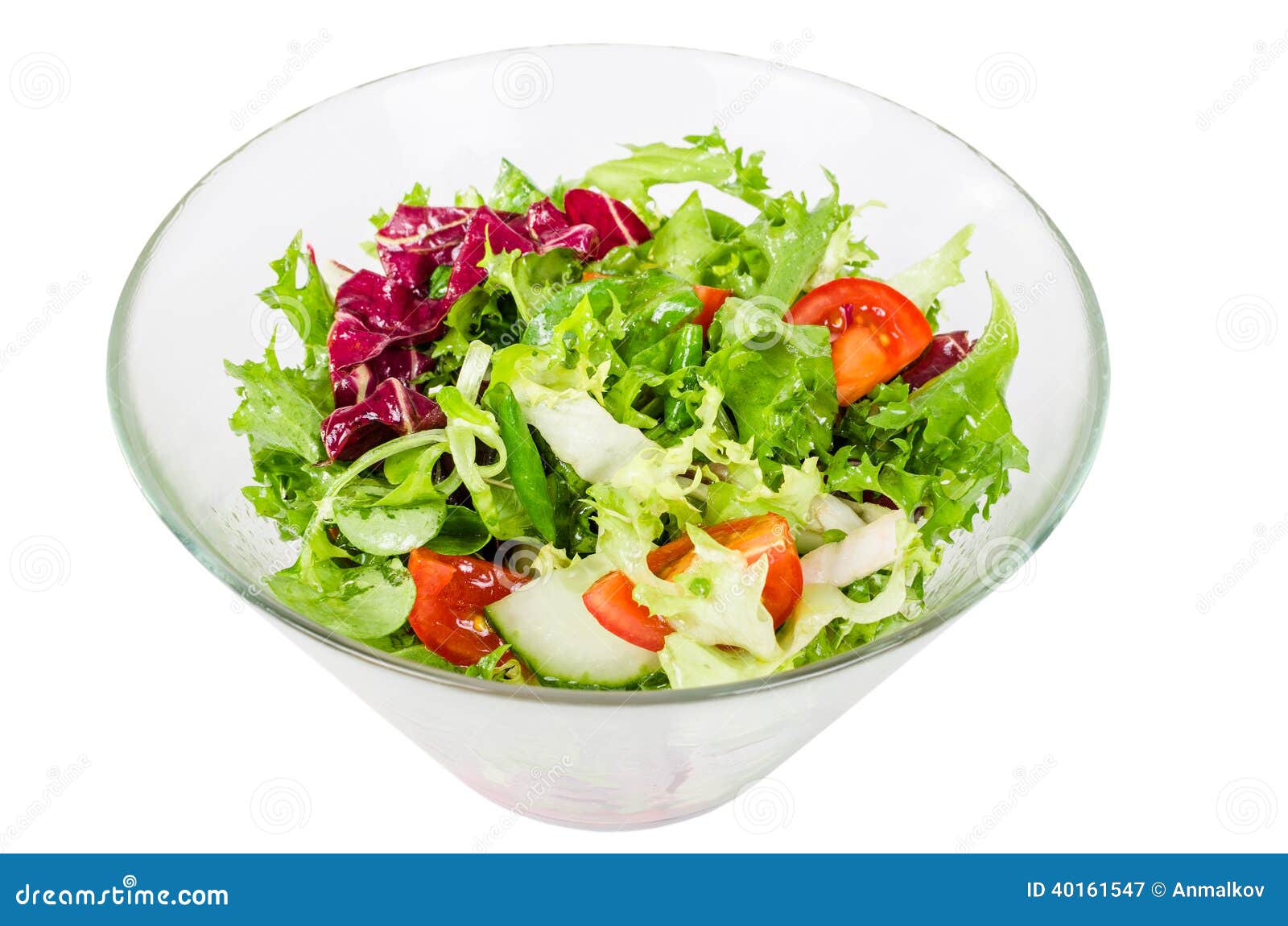 Fresh Vegetable Salad in Bowl Isolated on White Stock Image Image of background, garnish 40161547