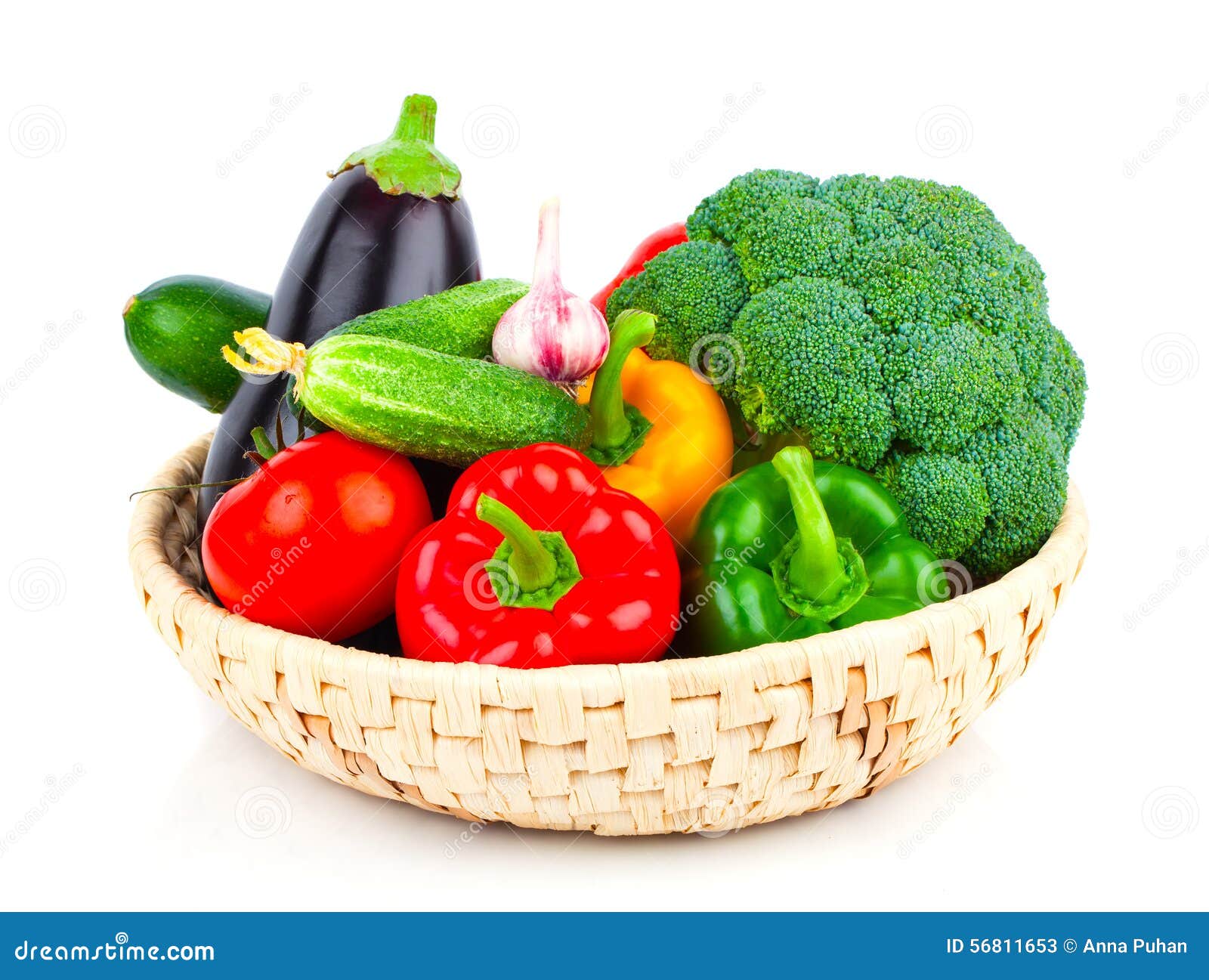 Fresh vegetables in basket stock image. Image of color 56811653