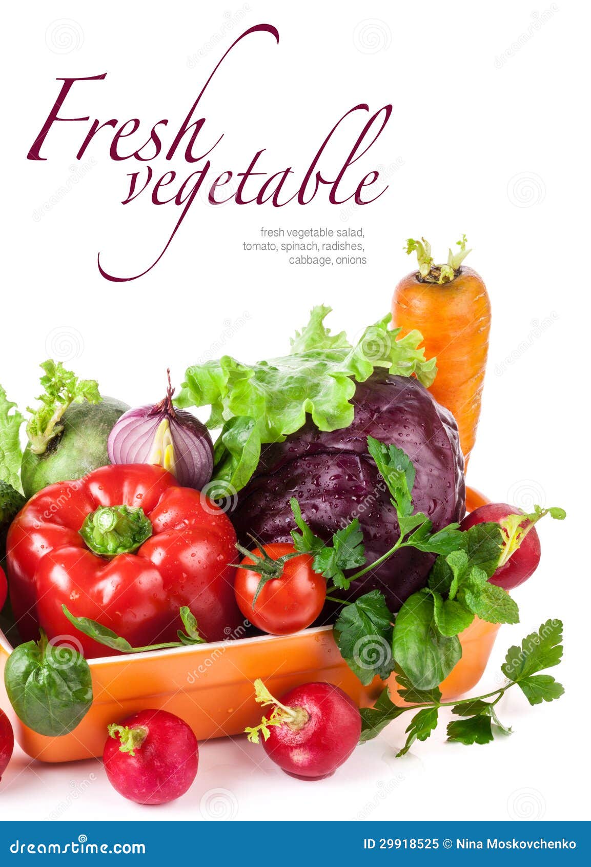 Fresh vegetables in bowl stock image. Image of ingredients - 29918525