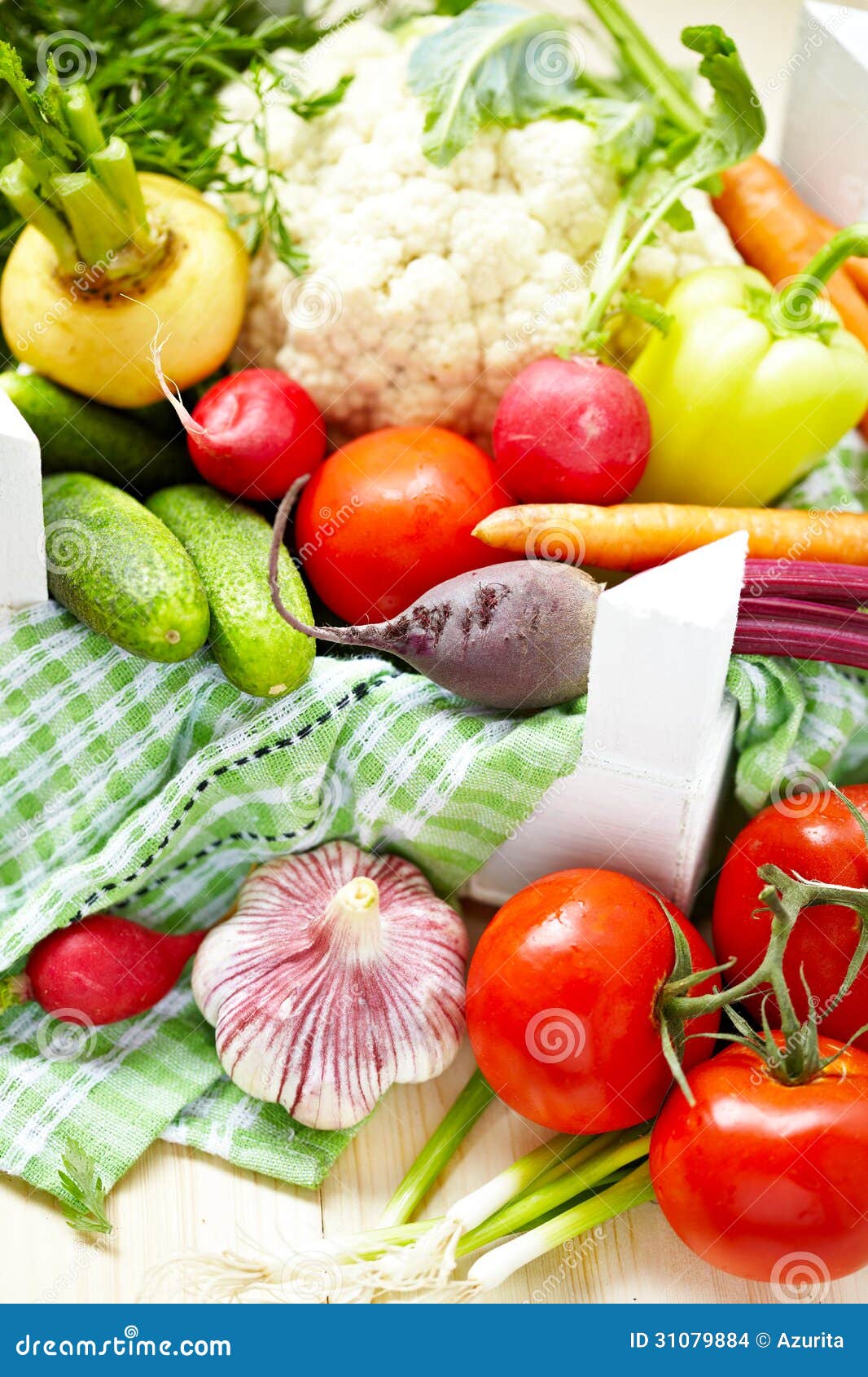 Fresh Vegetables in a Box stock photo. Image of healthy 31079884