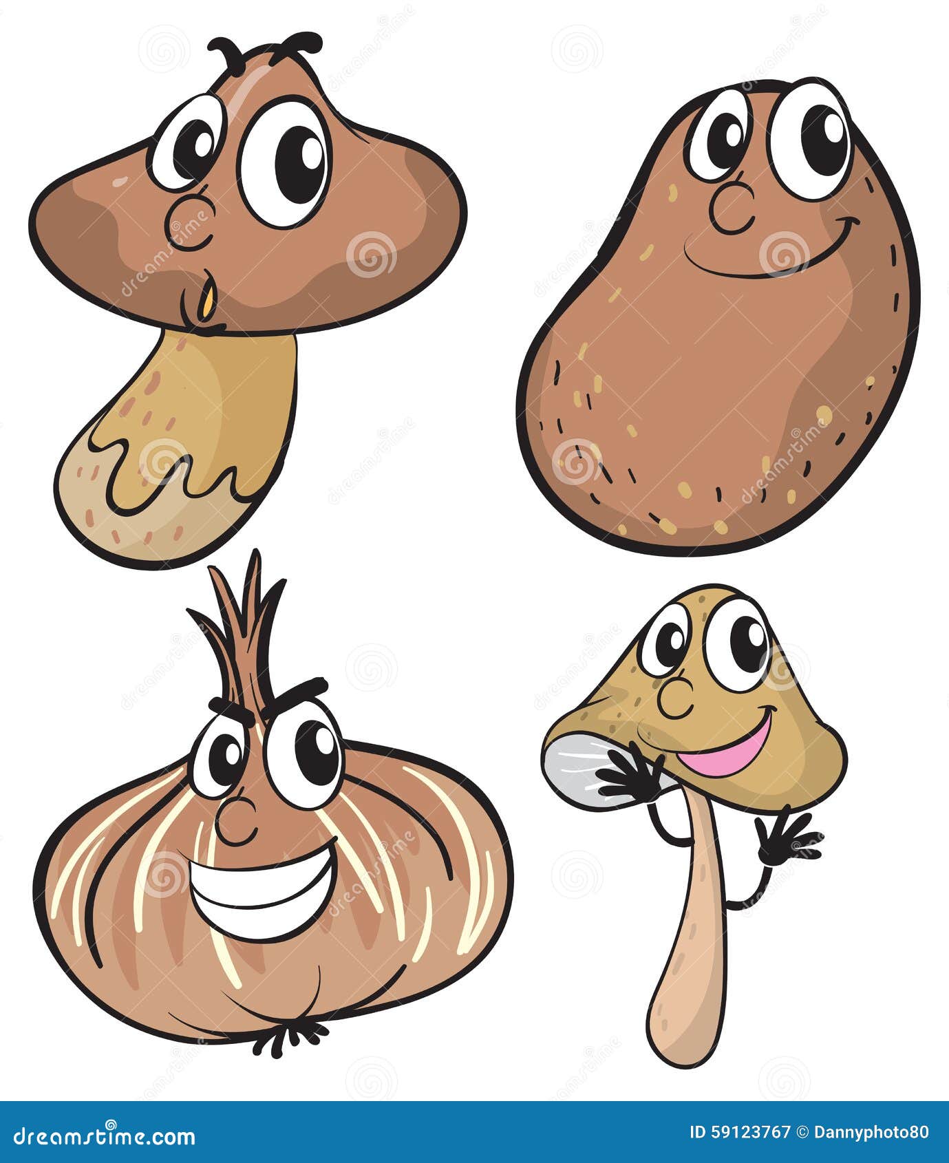 Fresh Vegetables in Brown Color Stock Vector Illustration of gesture