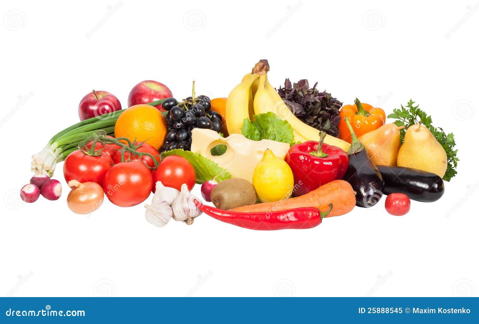 Fresh Vegetables and Fruits Stock Image Image of cheese, health 25888545