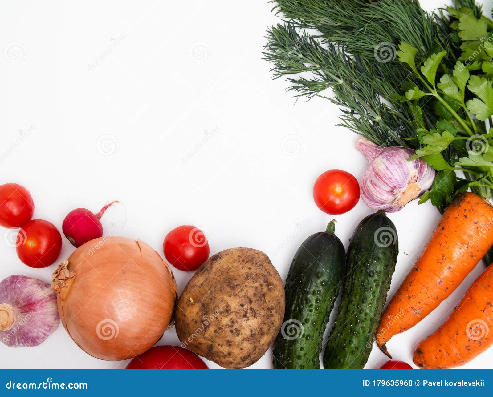 Fresh Vegetables on White Background Stock Photo Image of agriculture