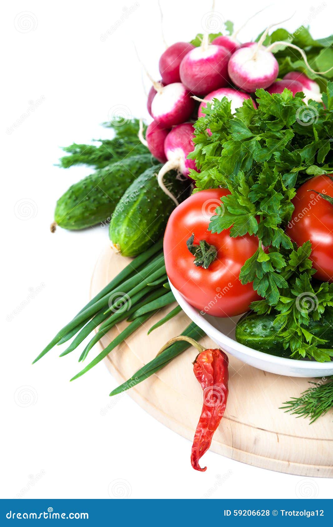 Fresh Vegetables on a White Background. Stock Photo Image of cucumber