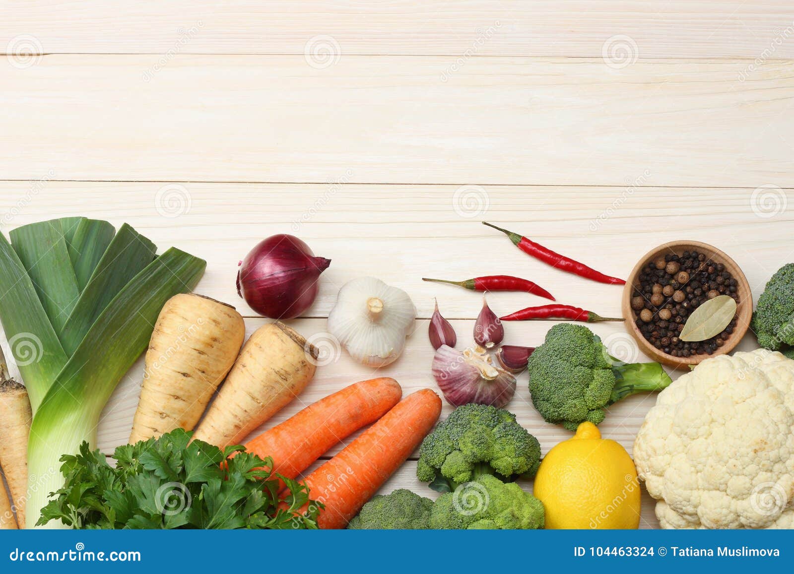 Download Fresh Vegetables On White Wooden Background. Mockup For ...