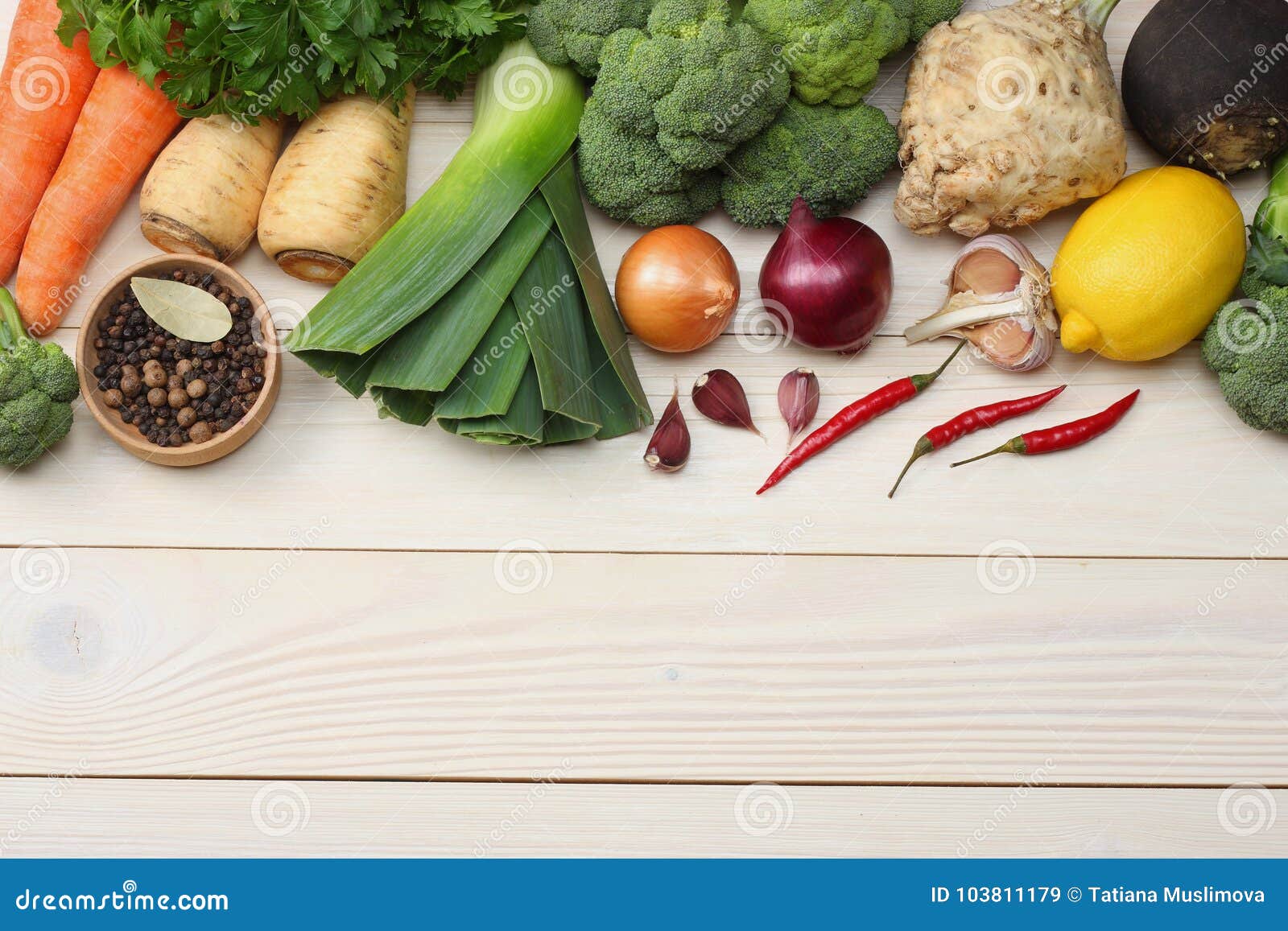 Download Fresh Vegetables On White Wooden Background. Mockup For ...