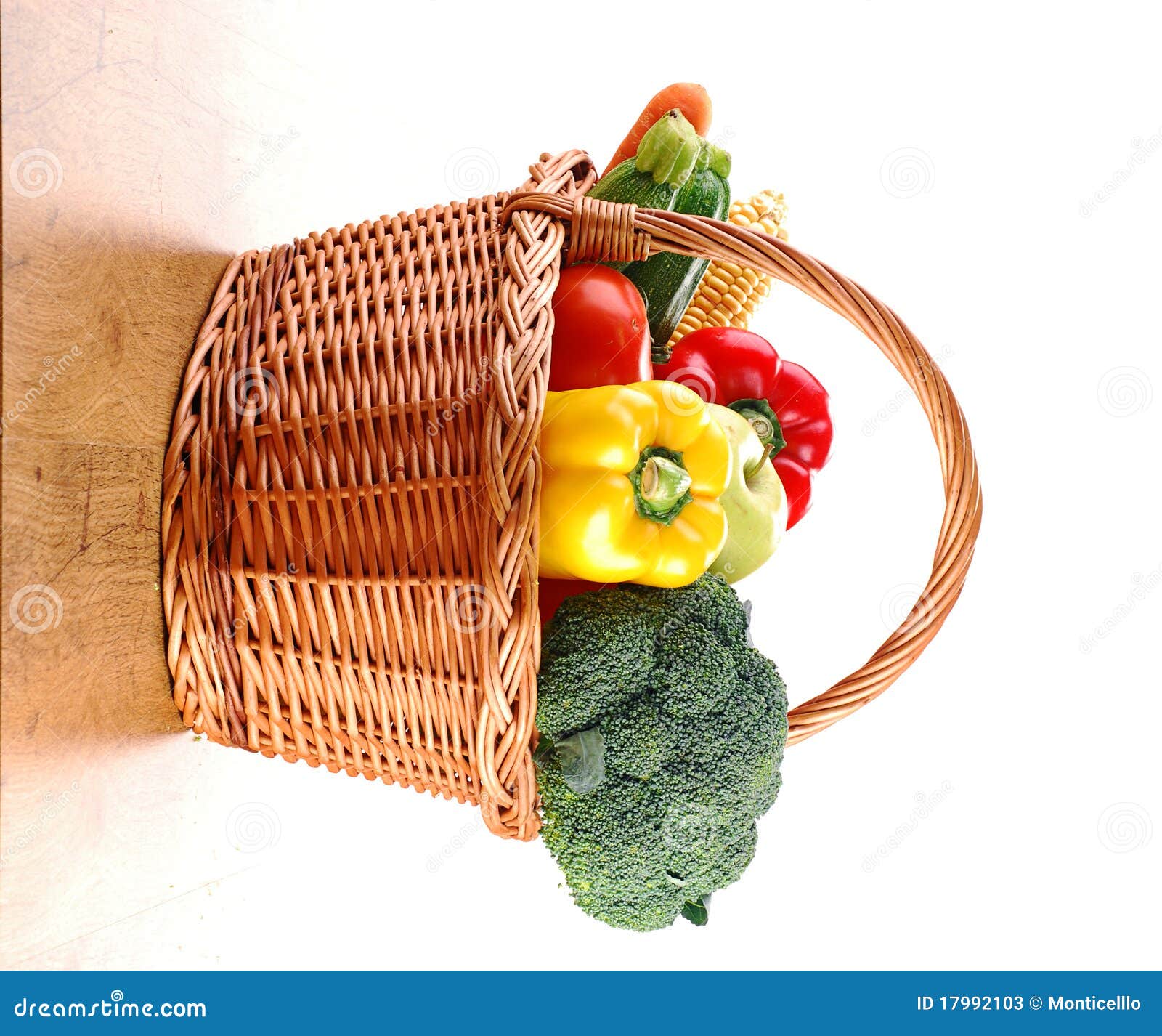 Fresh Vegetables in Wicker Basket Stock Image Image of fruit