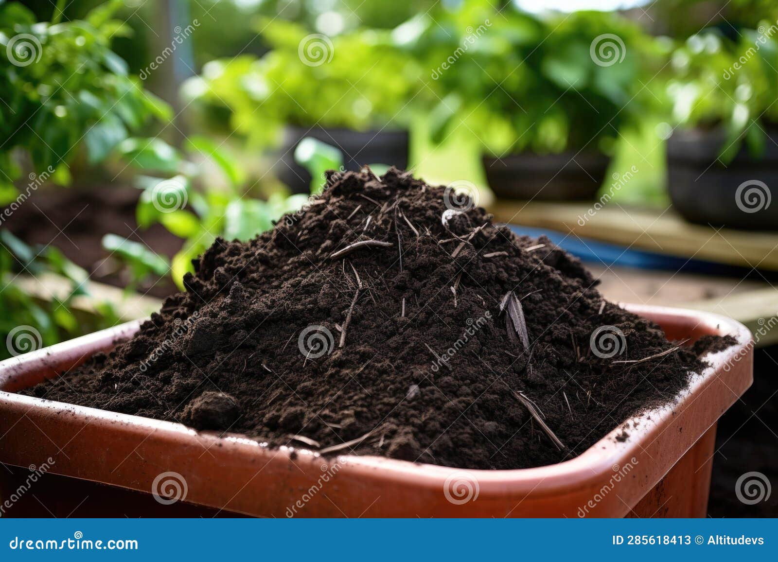fresh vermicompost ready for use in a home garden