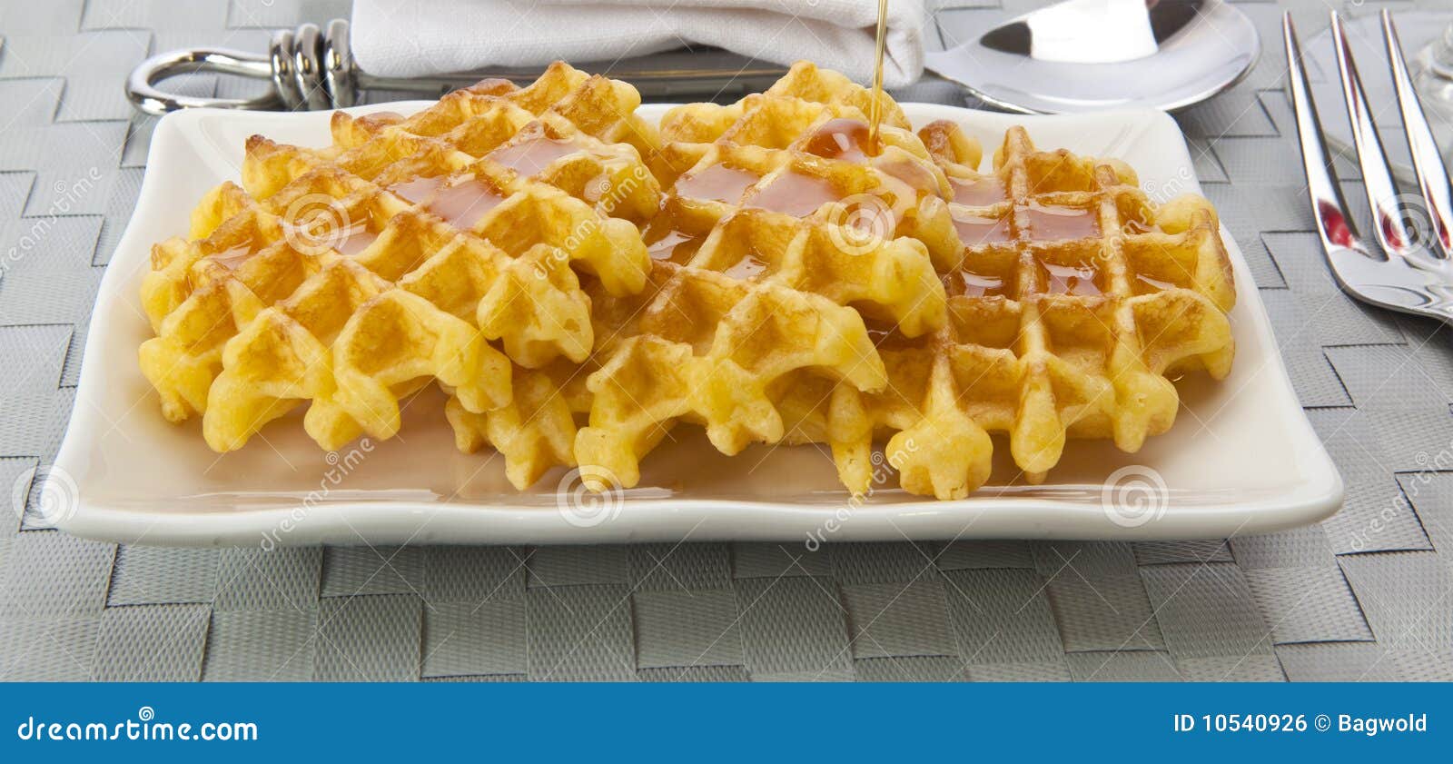 Fresh Waffles stock photo. Image of snack, bright, health 10540926