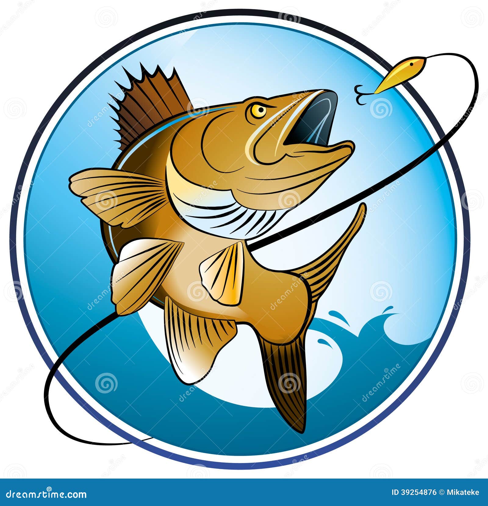 Download Fresh-water-fishing stock vector. Illustration of graphic - 39254876