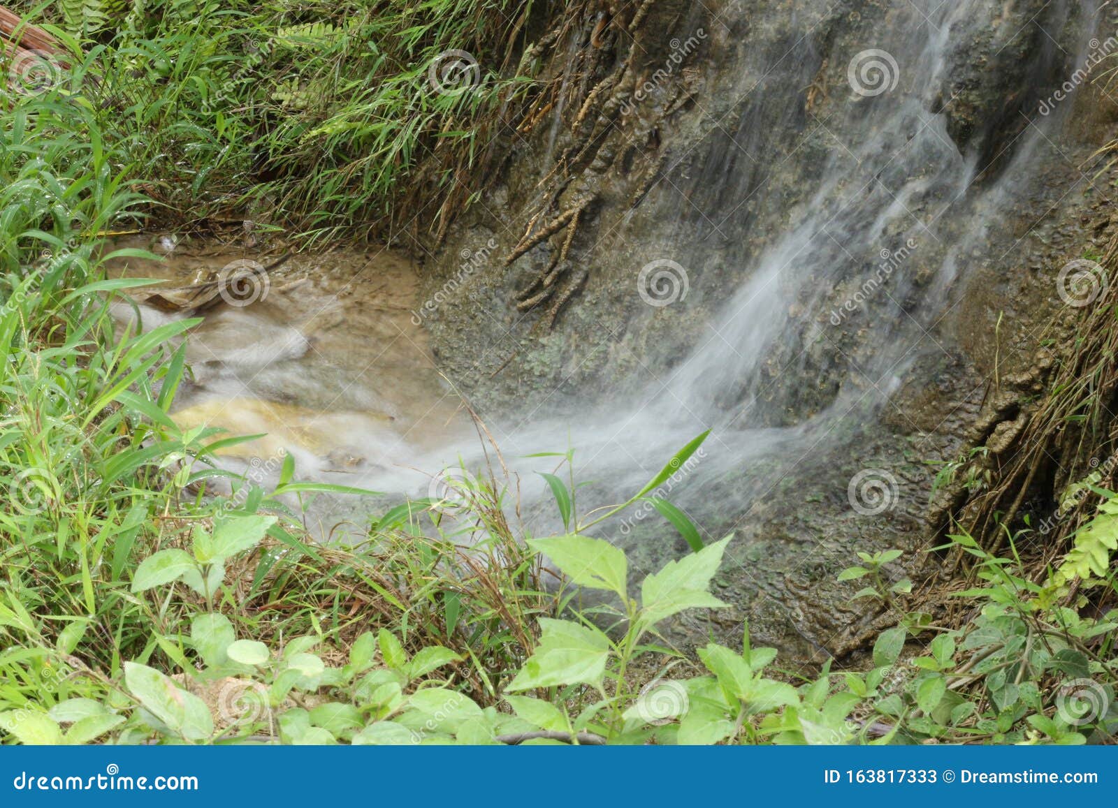fresh water flow on village