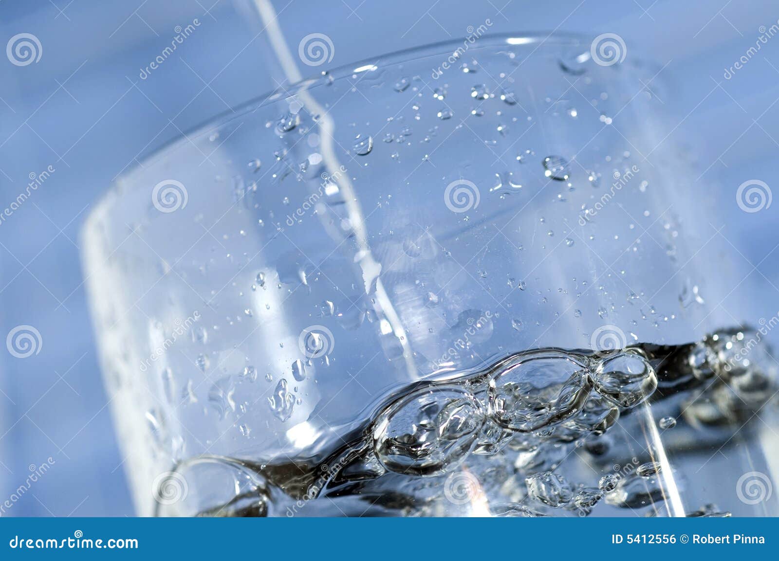 fresh water and a glass