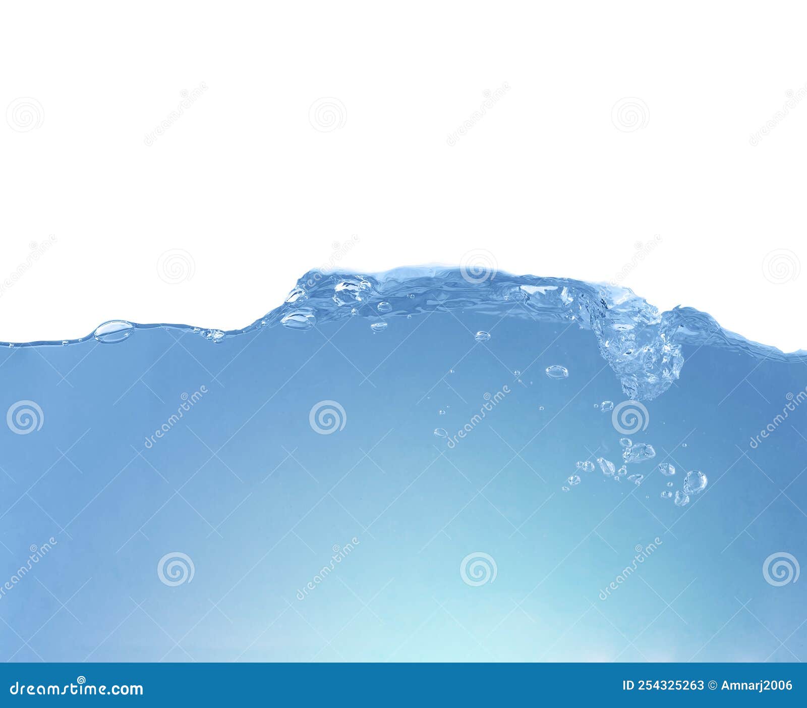 Fresh Water Surface with Splash and Bubbles Stock Image Image of