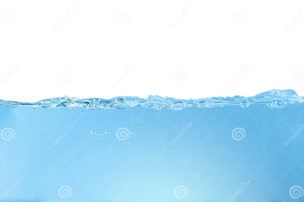 Fresh Water Surface with Splash and Bubbles Stock Image Image of