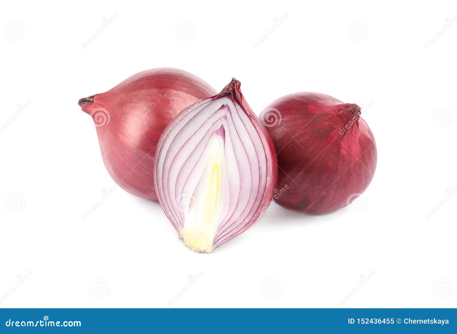 Fresh Whole and Cut Red Onions on White Stock Image Image of organic