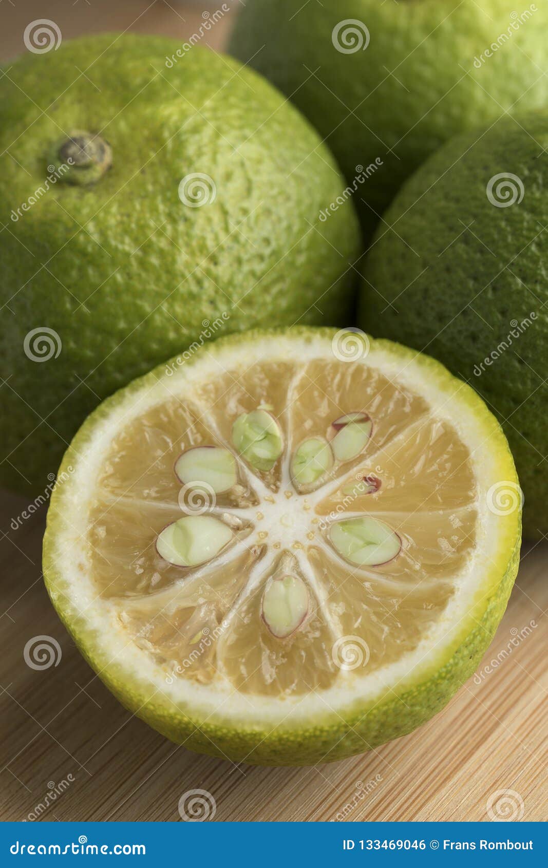 Fresh Whole and Halved Kabosu Citrus Fruit Stock Photo Image of lime, juicy 133469046