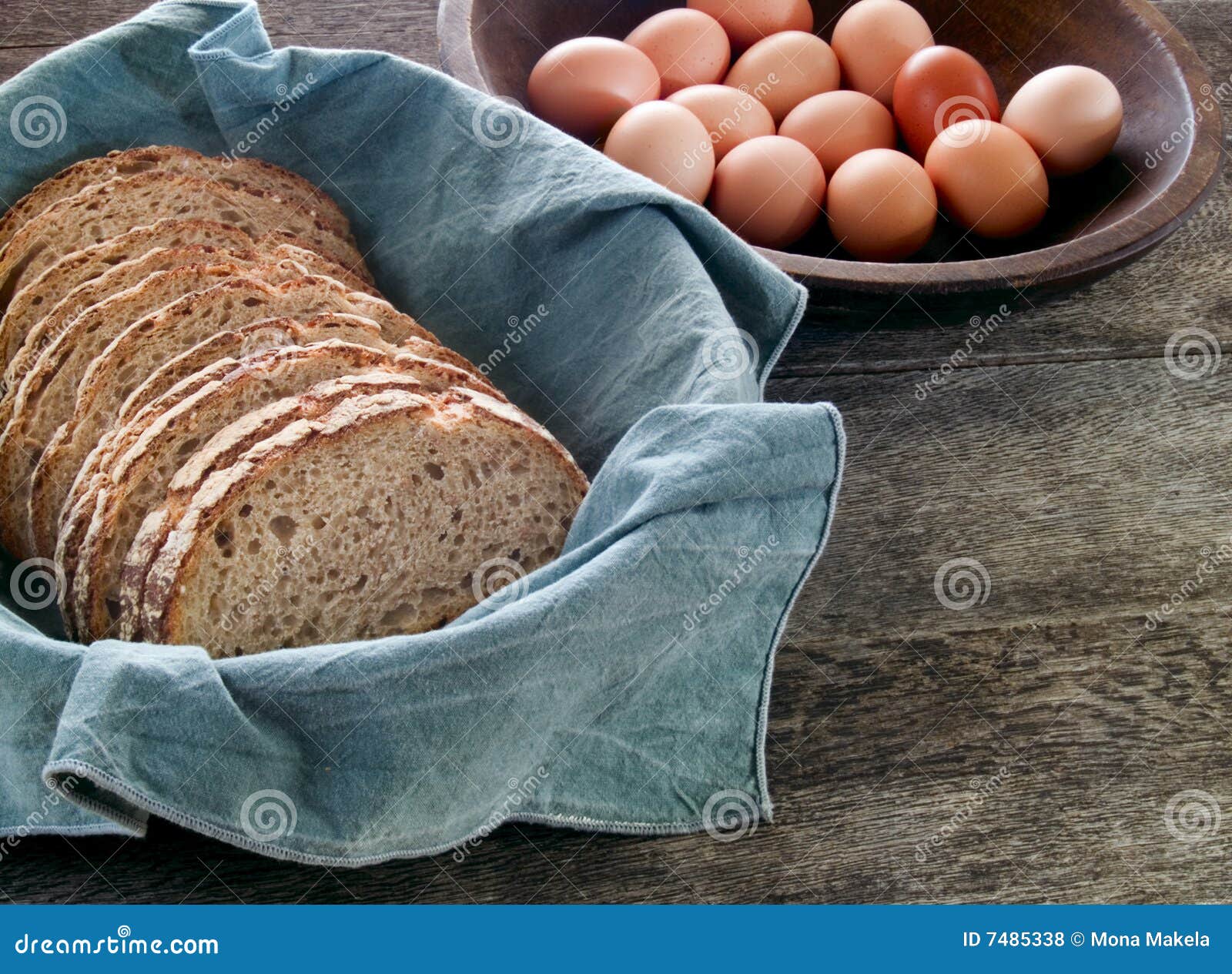 Fresh Whole Wheat Bread And Eggs Stock Photo Image of brown, healthy 7485338