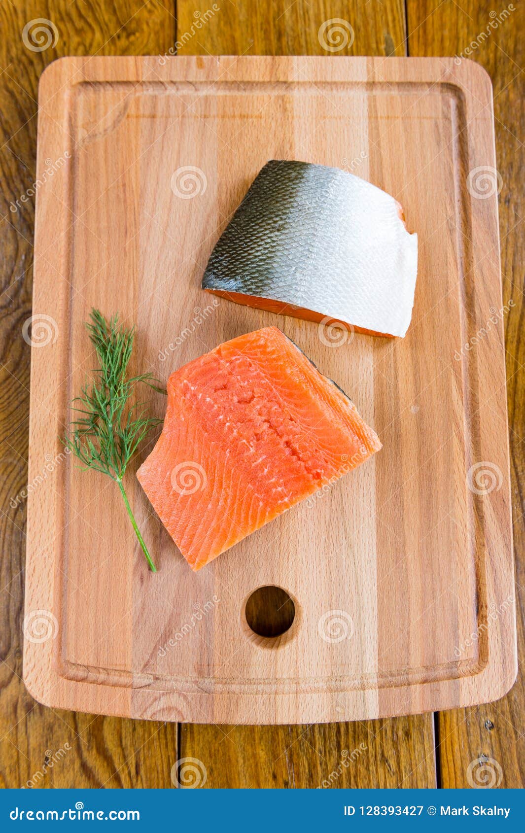 Fresh, Wild Caught Salmon stock image. Image of seafood 128393427