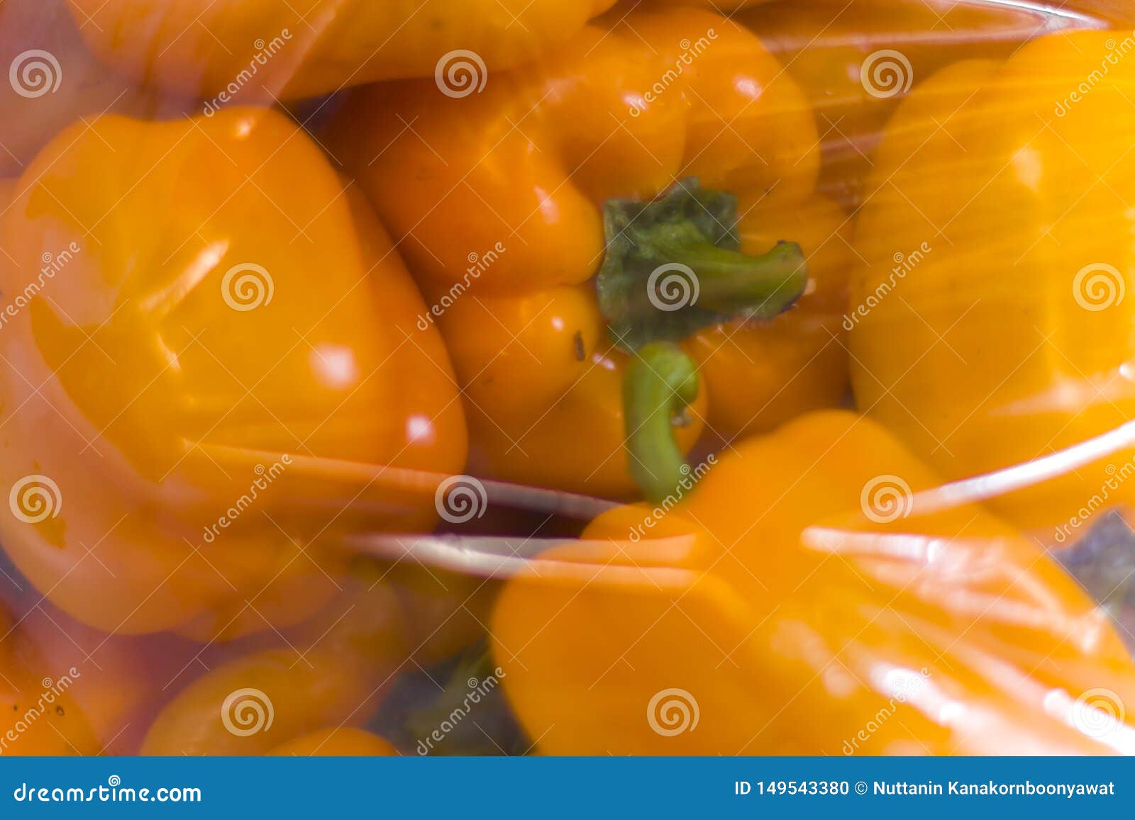 Download Fresh Yellow Bell Peppers In Plastic Bag Stock Photo Image Of Food Colorful 149543380 Yellowimages Mockups