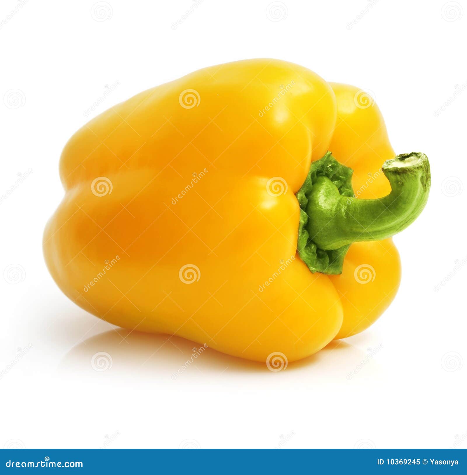 Fresh Yellow Pepper Isolated on White Stock Image Image of vegetarian, pepper 10369245