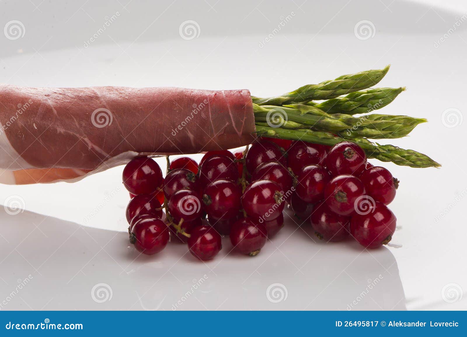 Fresh Young Asparagus Wrapped in Prosciutto Meat O Stock Image Image