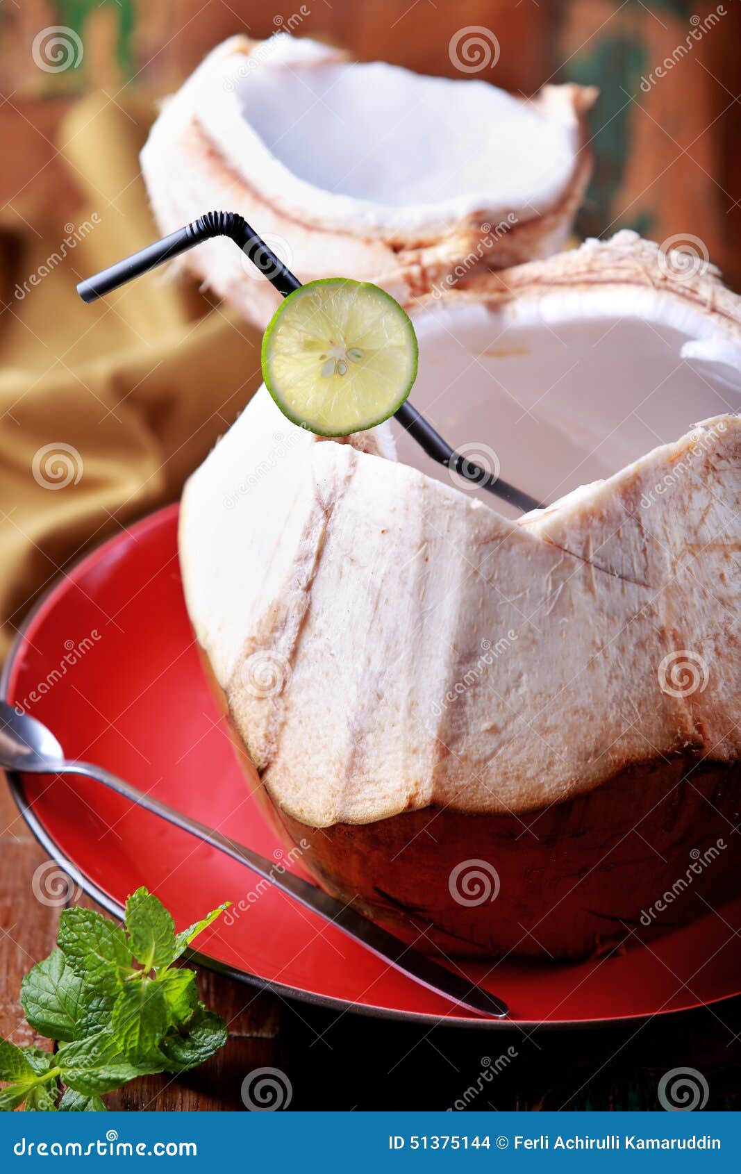 Fresh young coconut water stock photo. Image of drink 51375144