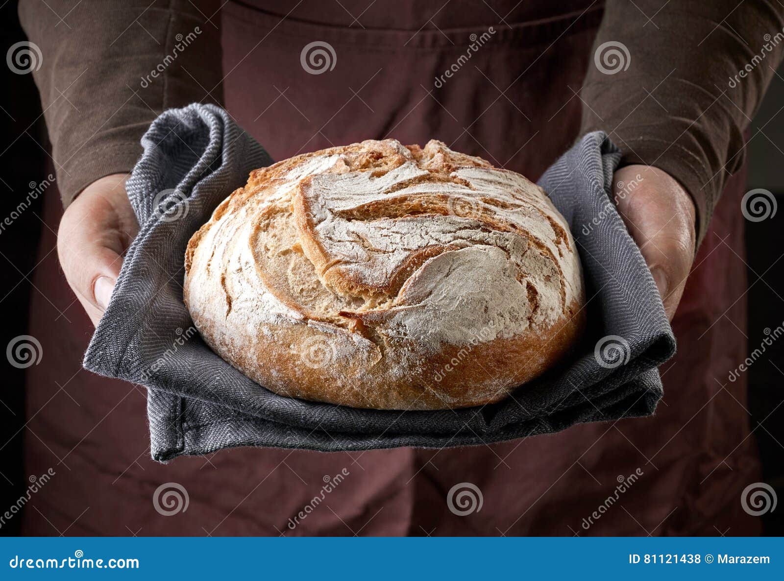 Freshly baked bread stock photo. Image of napkin, homemade 81121438